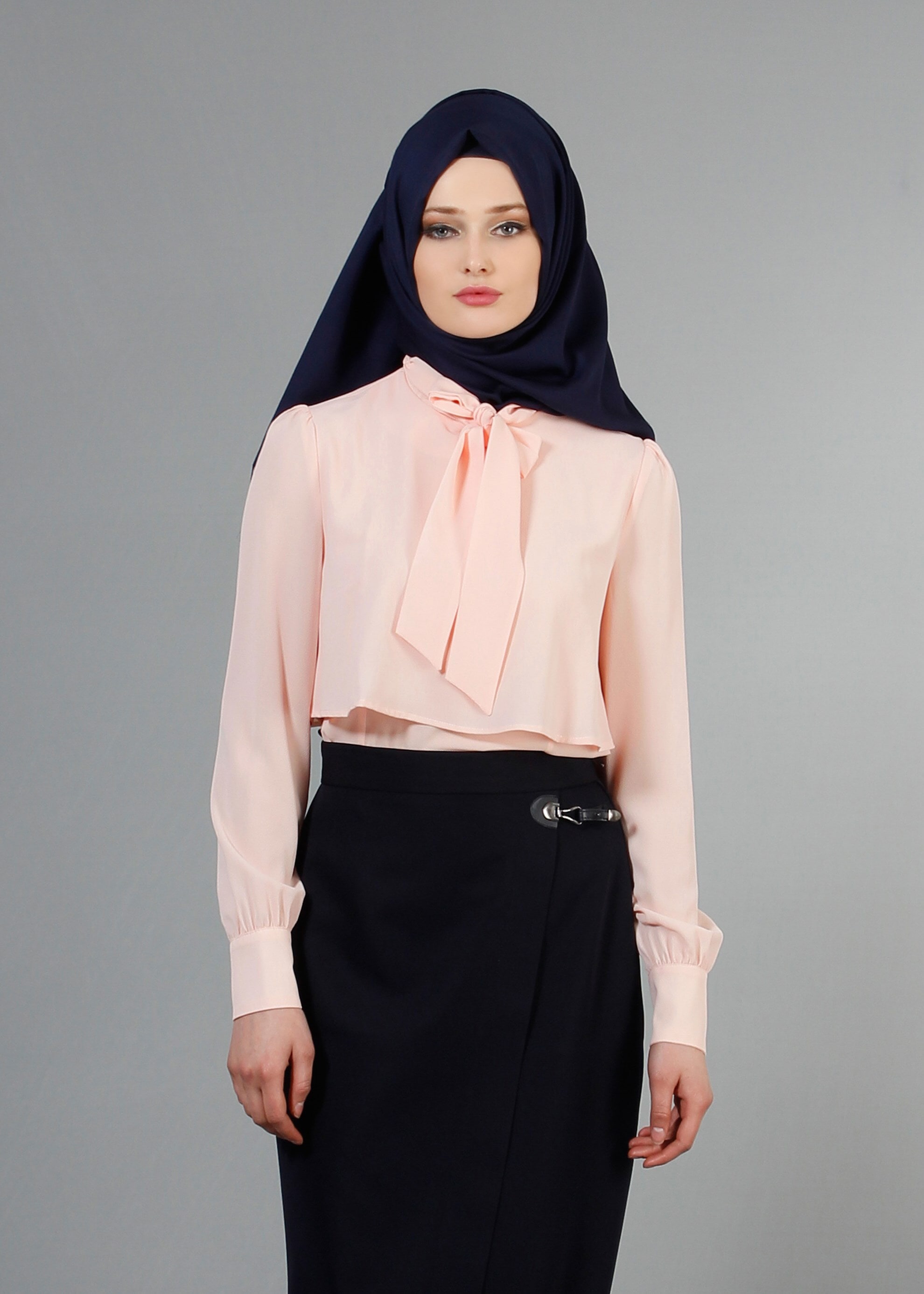 Tesettür giyim PUDRA 4232 Nişantaşı Tesettür Bluz 36/44(38/40) TEK38