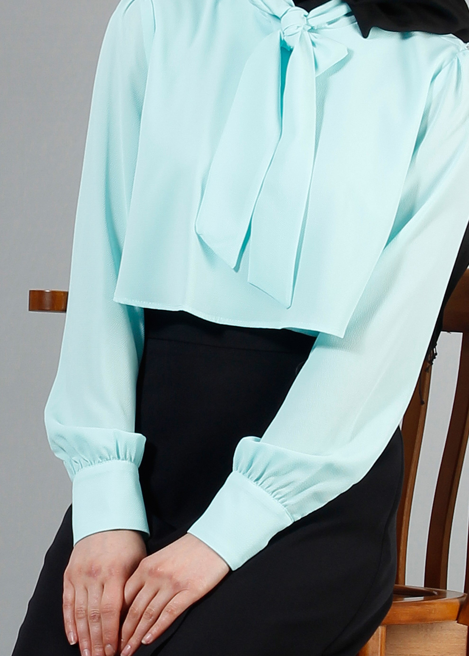 Tesettür giyim YEŞİL 4232 Nişantaşı Tesettür Bluz 36/44(38/40) TEK38