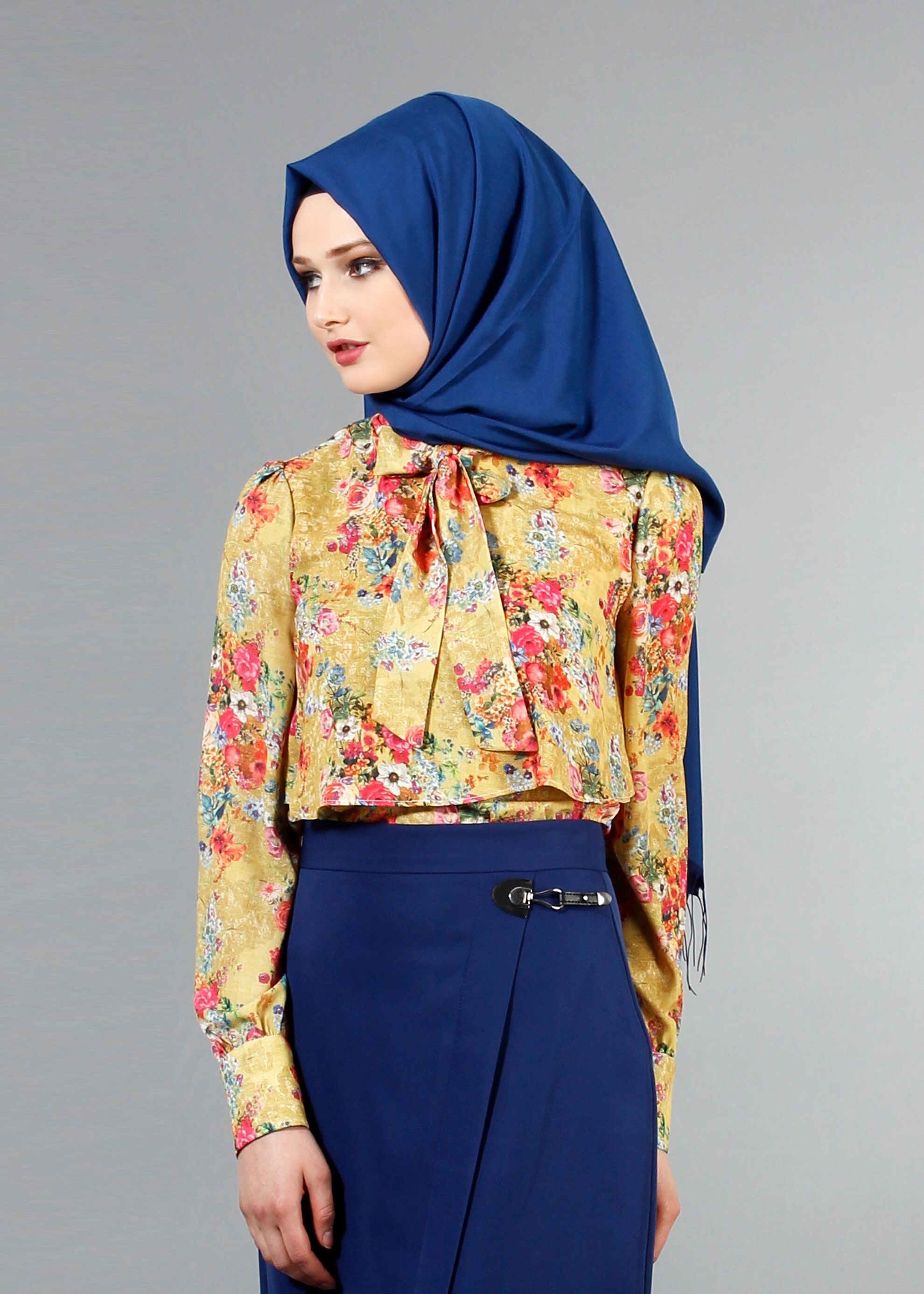 Tesettür giyim SARI 4233 Maglia Tesettür Bluz 36/44(38/40) TEK38