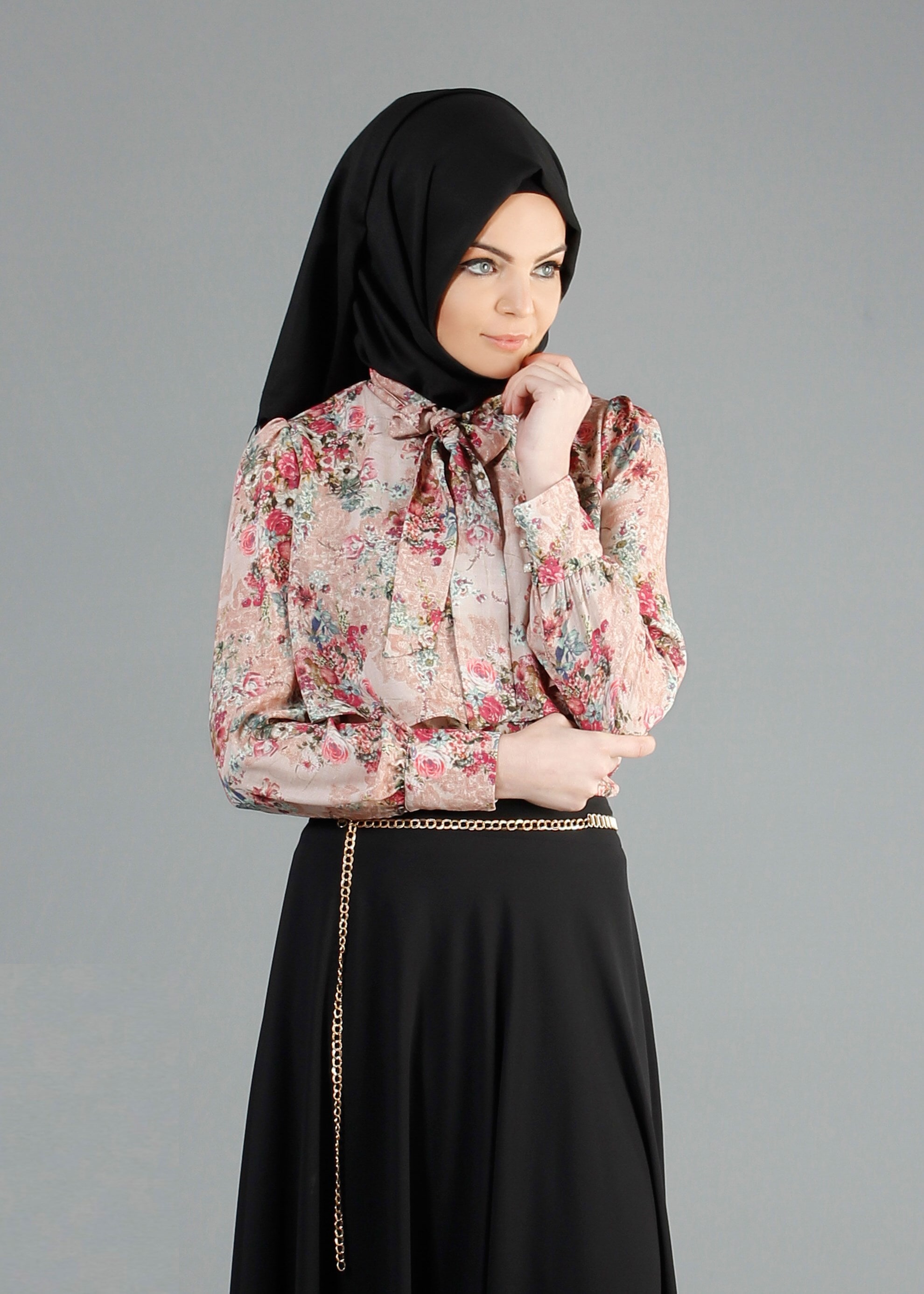 Tesettür giyim PUDRA 4233 Maglia Tesettür Bluz 36/44(38/40) TEK38