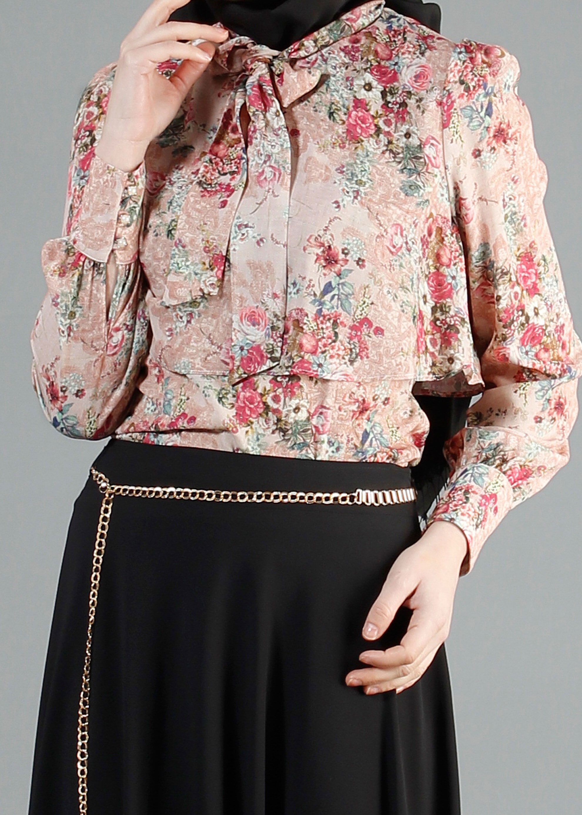 Tesettür giyim PUDRA 4233 Maglia Tesettür Bluz 36/44(38/40) TEK38