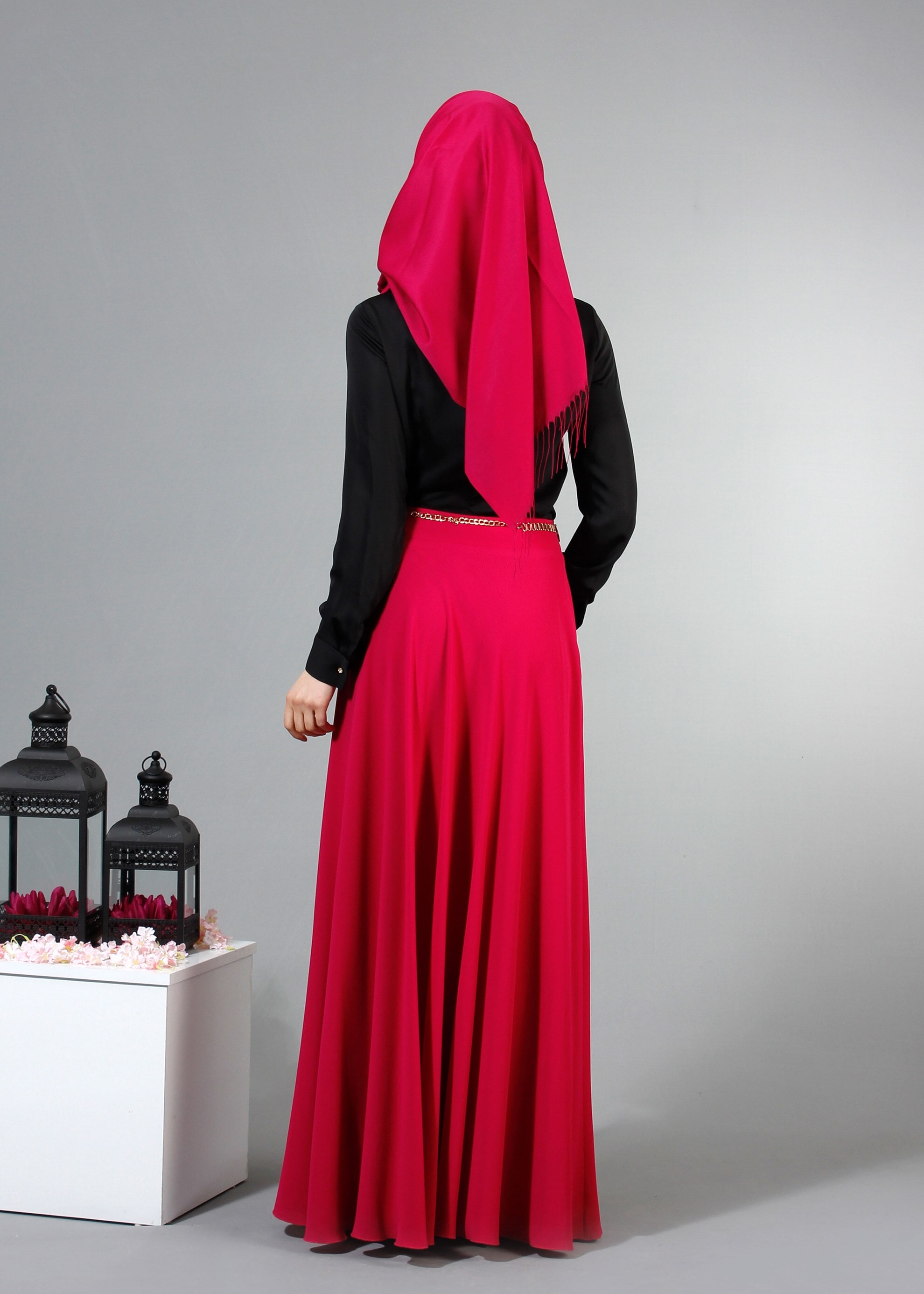 Tesettür giyim SİYAH 4239 Nepal Tesettür Bluz 38/46 TEK40