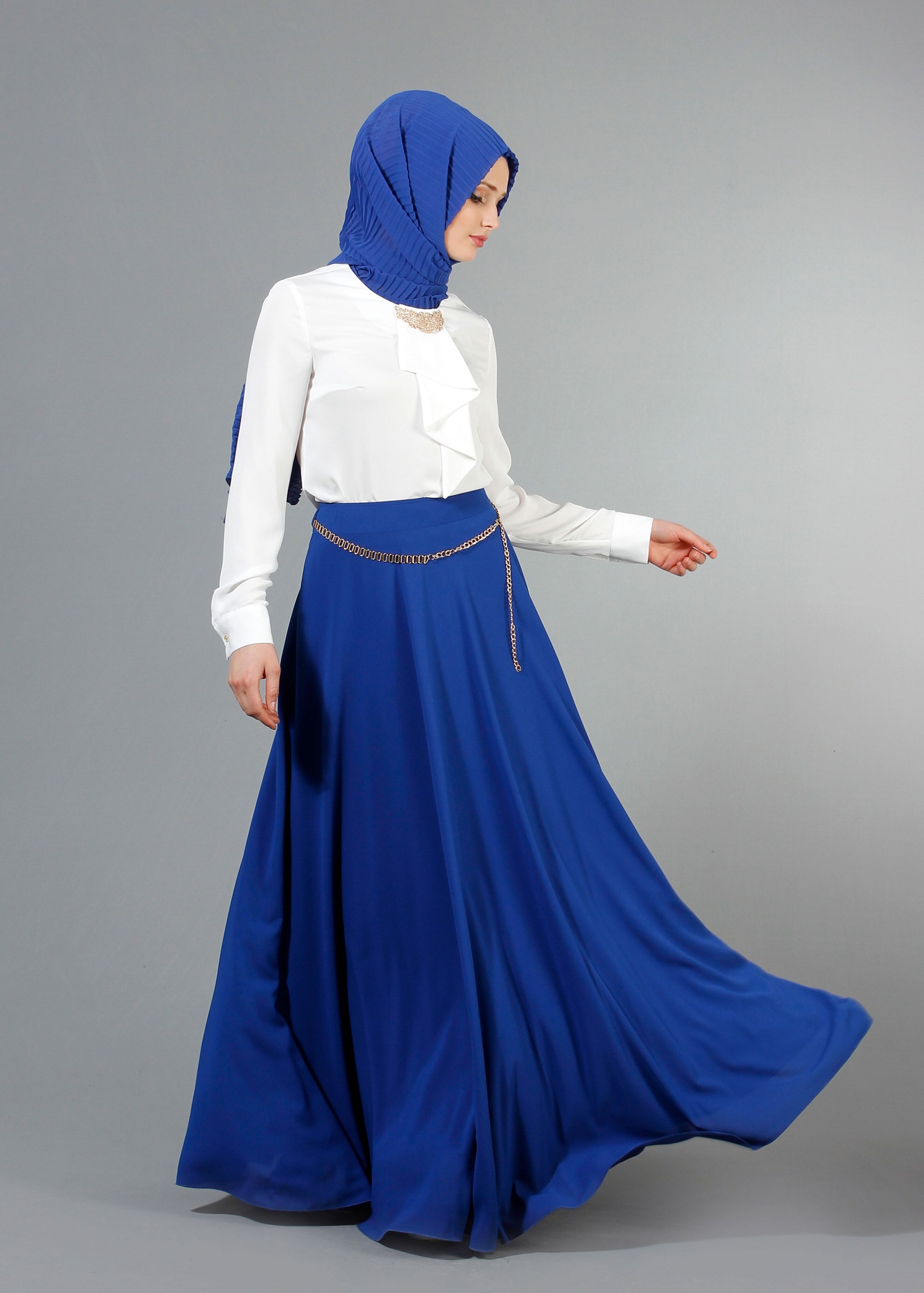 Tesettür giyim BEYAZ 4239 Nepal Tesettür Bluz 38/46 TEK40