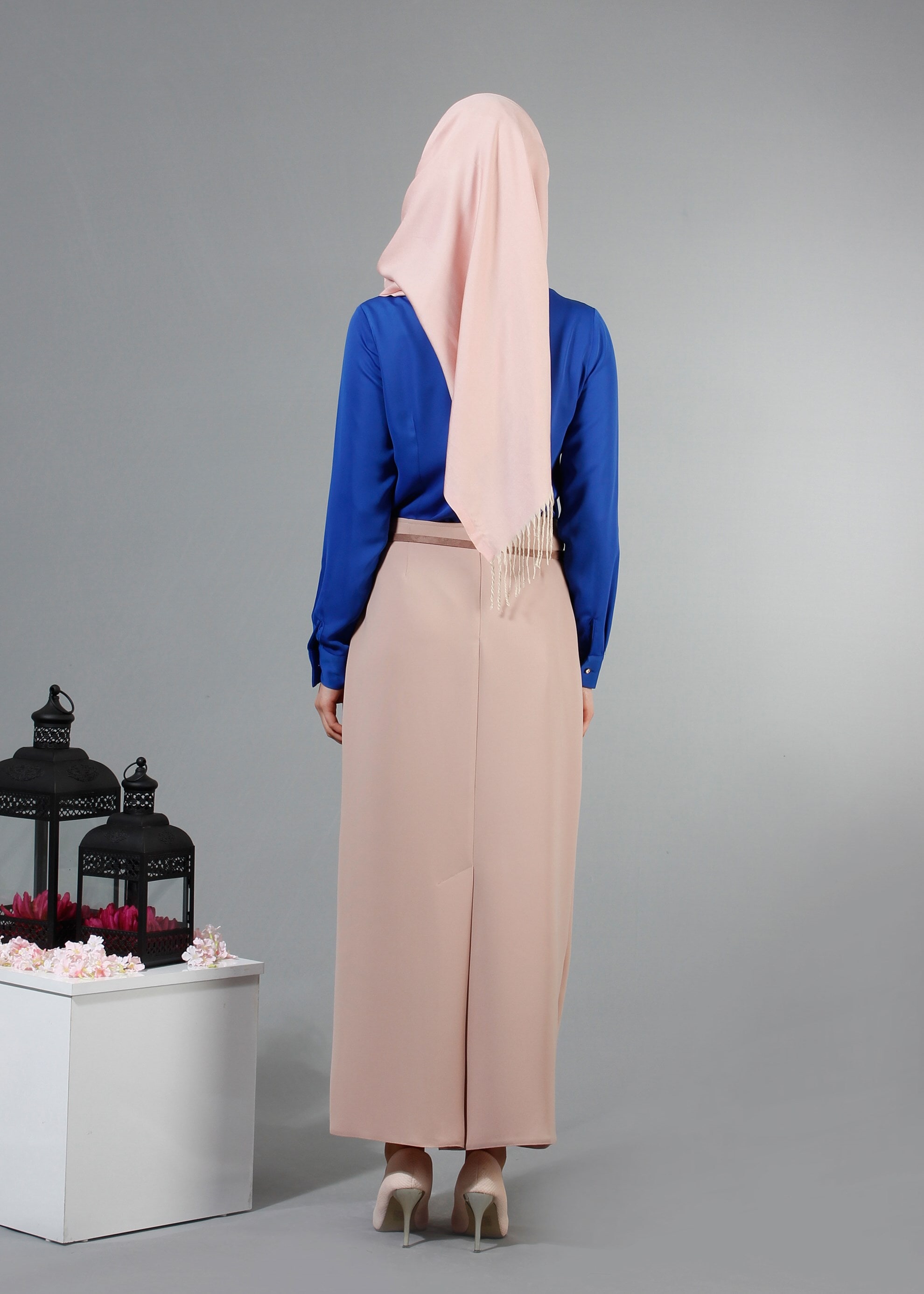 Tesettür giyim LACİVERT 4239 Nepal Tesettür Bluz 38/46 TEK40