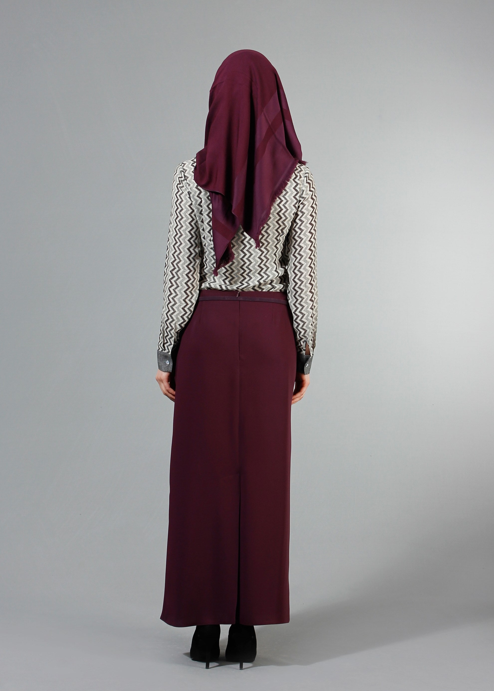 Tesettür giyim GRİ 4276 Maglia Tesettür Bluz 38/44 TEK36