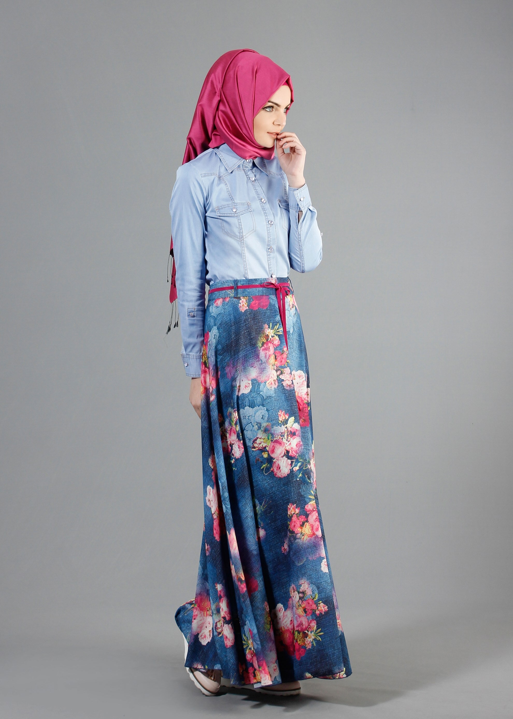 Tesettür giyim MAVİ 4308 Benin Tesettür Bluz 36/44(38/40) TEK42