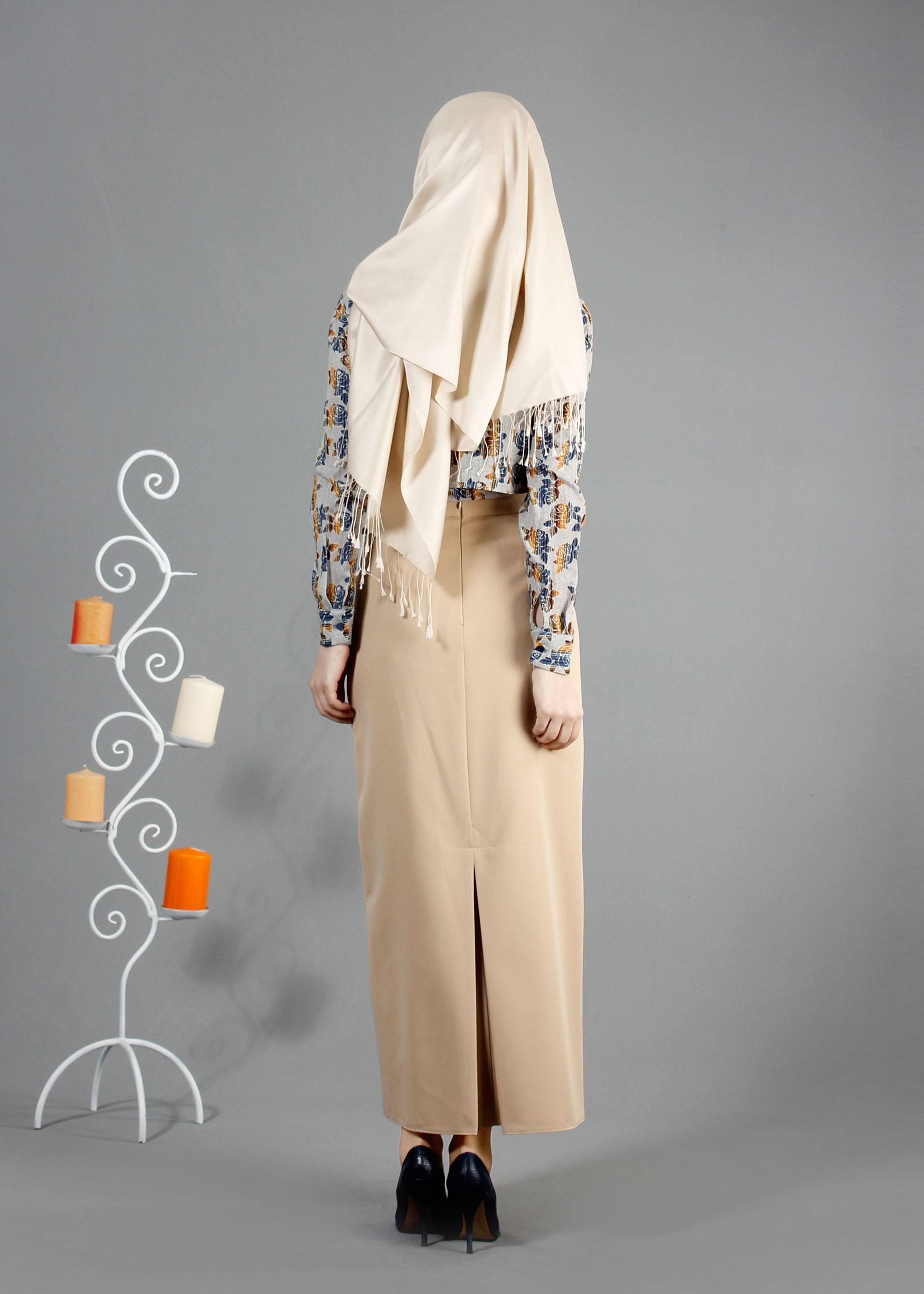 Tesettür giyim GRİ 4309 Maglia Tesettür Bluz 36/42(38-40) TEK36