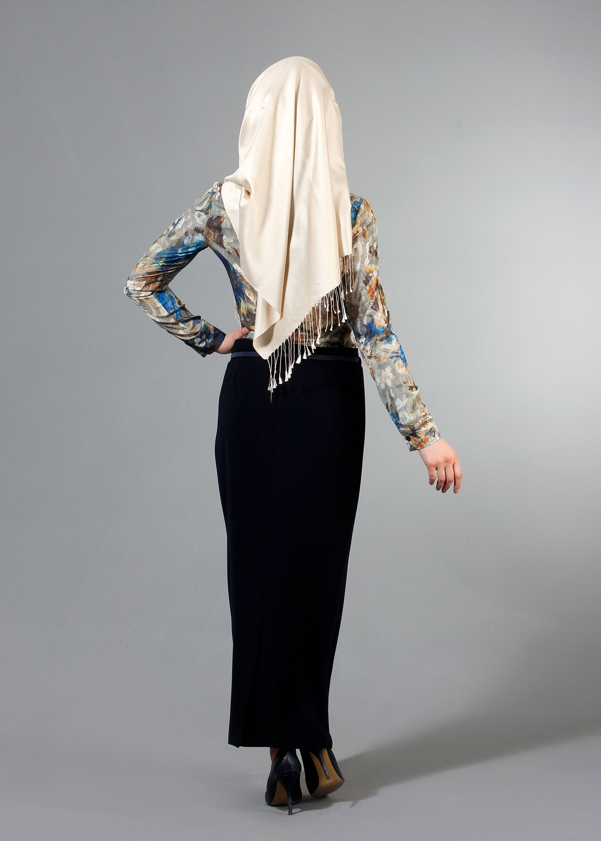 Tesettür giyim MAVİ 4310 Maglia Tesettür Bluz 36/44(38/40) TEK42