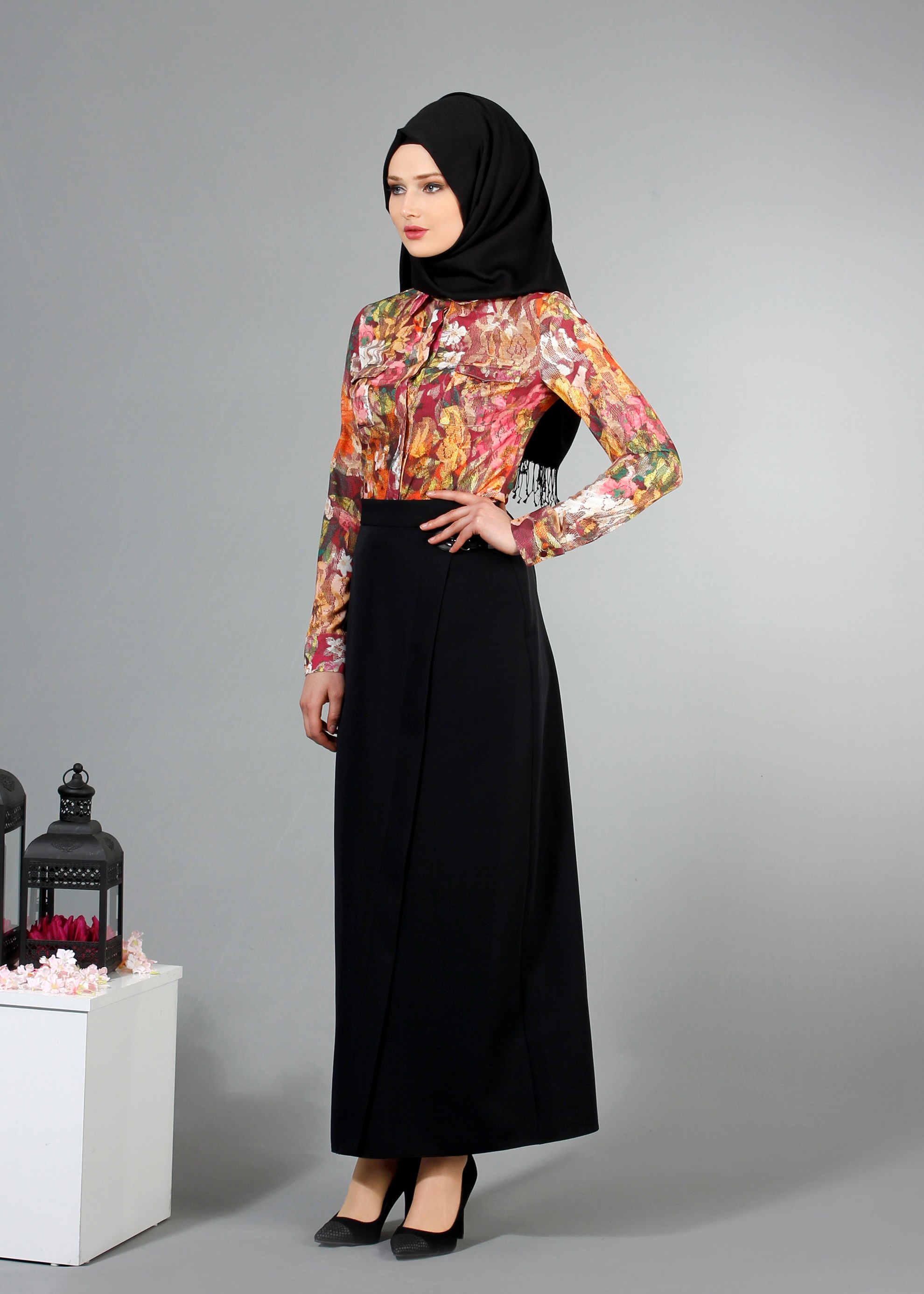 Tesettür giyim BORDO 4310 Maglia Tesettür Bluz 36/44(38/40) TEK42