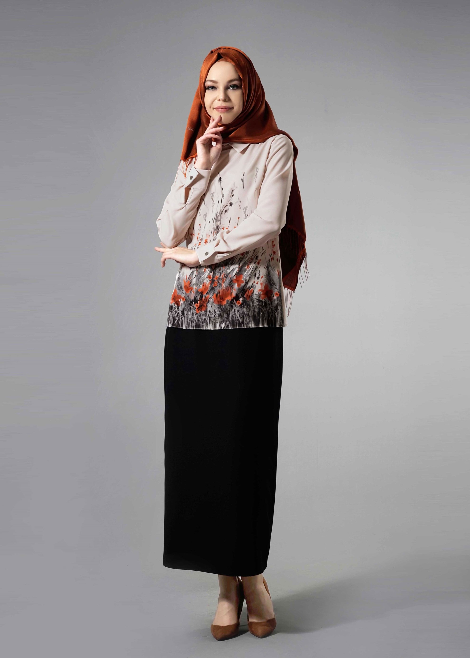 Tesettür giyim BEJ 4311 Koshiba Tesettür Bluz 38/44