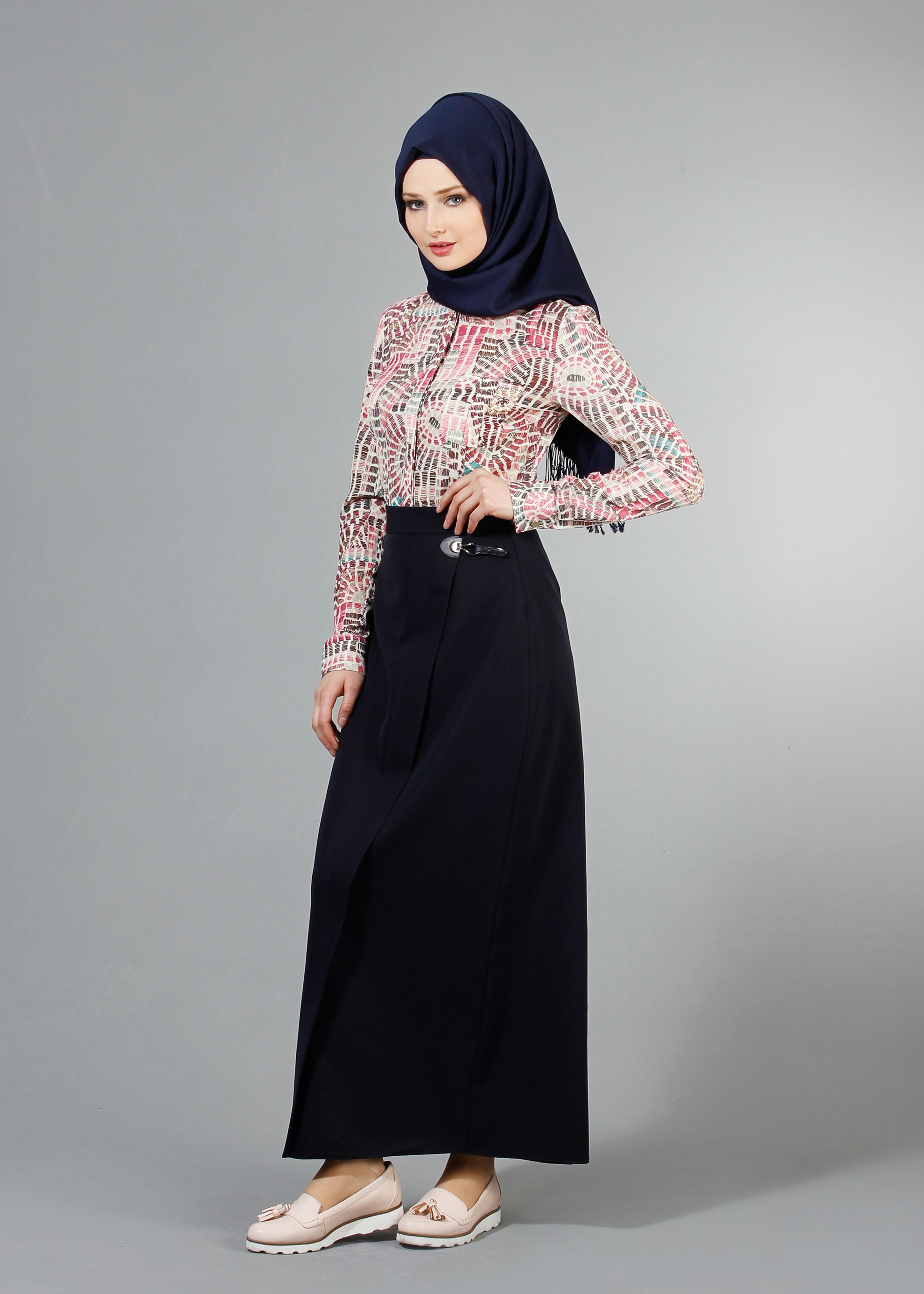 Tesettür giyim PUDRA 4373 Capri Tesettür Bluz 38/46