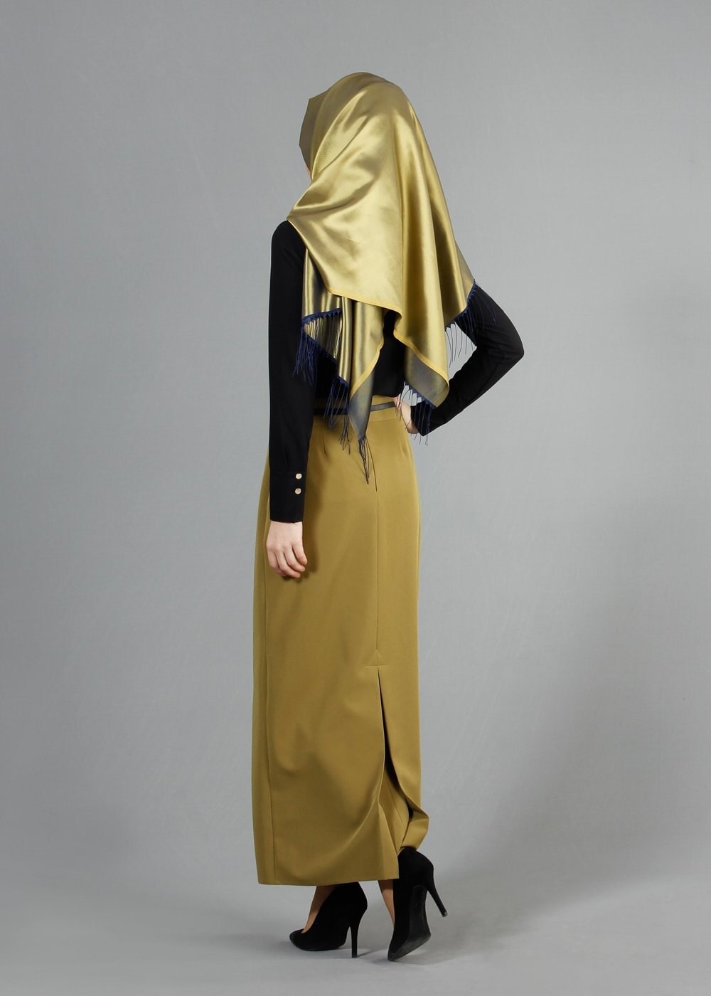 Tesettür giyim SİYAH 4374 Rida Tesettür Bluz 38/46 TEK40