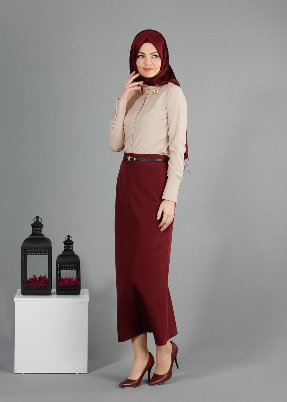 Tesettür giyim BEJ 4374 Rida Tesettür Bluz 38/46 TEK40