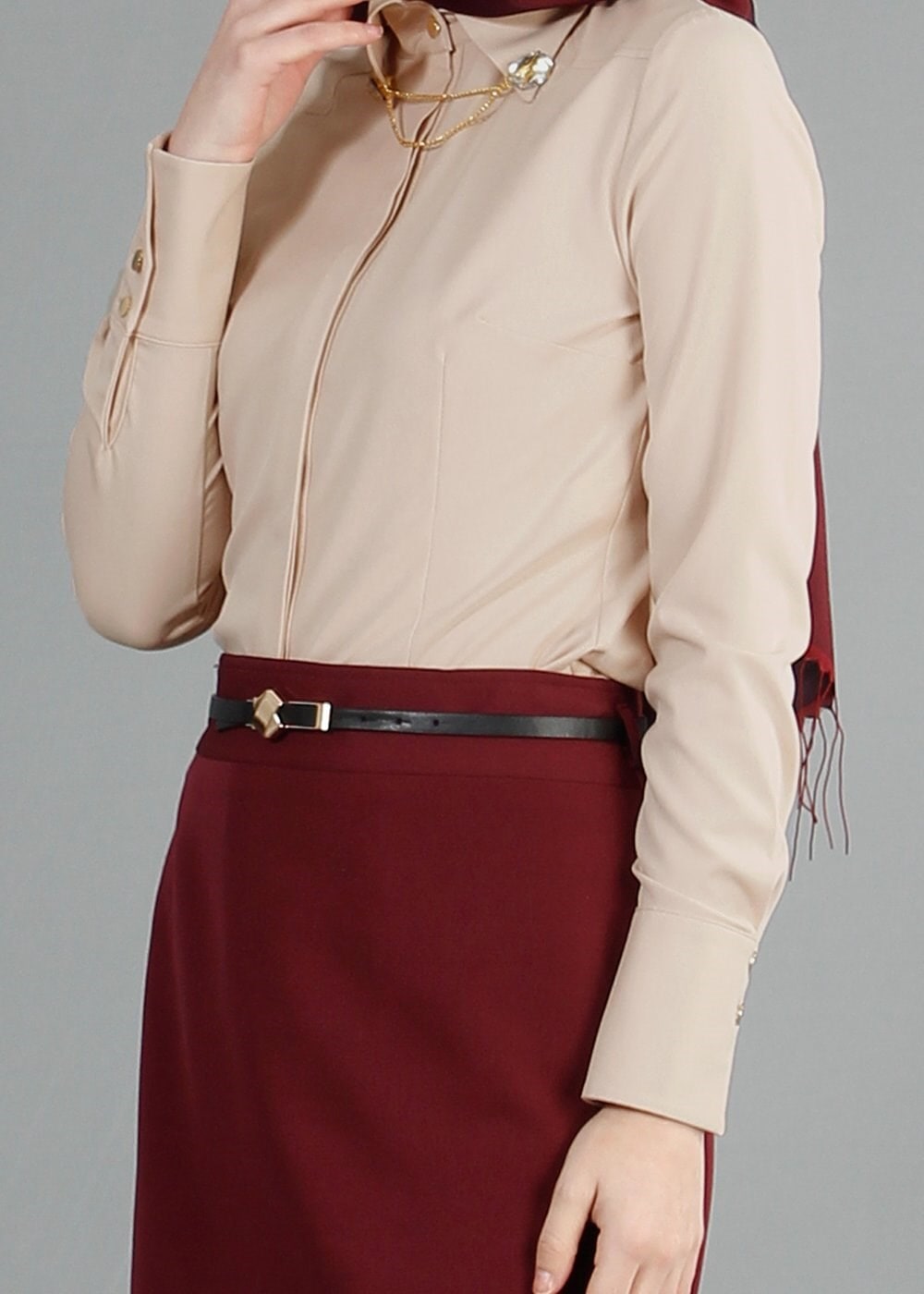 Tesettür giyim BEJ 4374 Rida Tesettür Bluz 38/46 TEK40