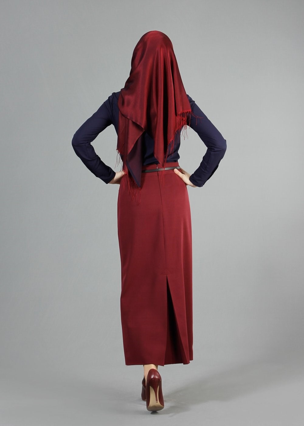 Tesettür giyim LACİVERT 4374 Rida Tesettür Bluz 38/46 TEK40