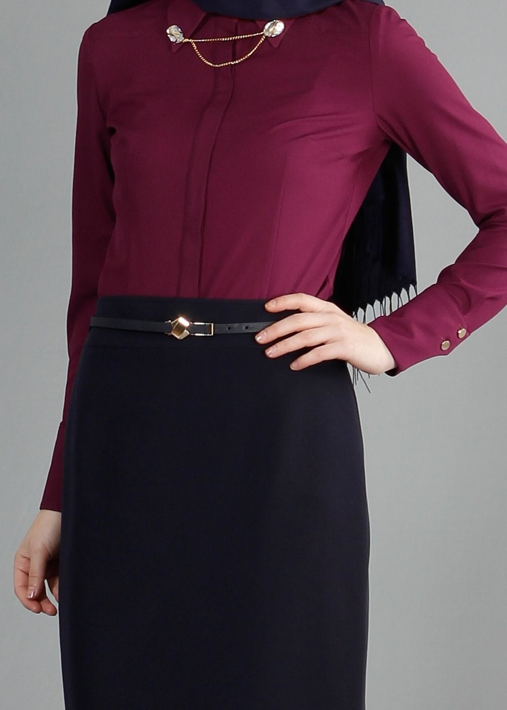 Tesettür giyim MÜRDÜM 4374 Rida Tesettür Bluz 38/46 TEK40