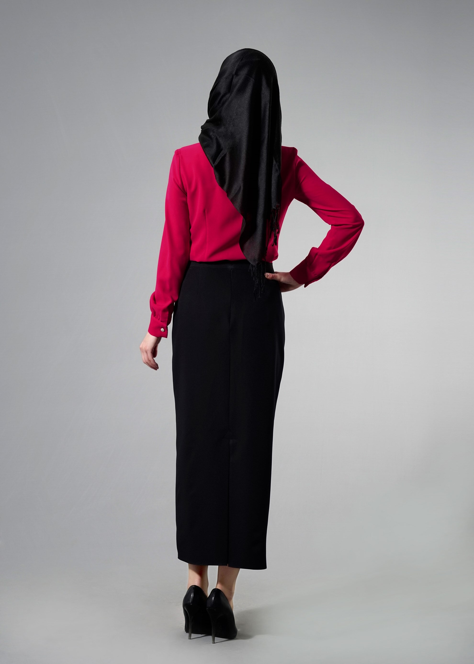 Tesettür giyim FUŞYA 4375 Portre Tesettür Bluz 38/46 TEK36