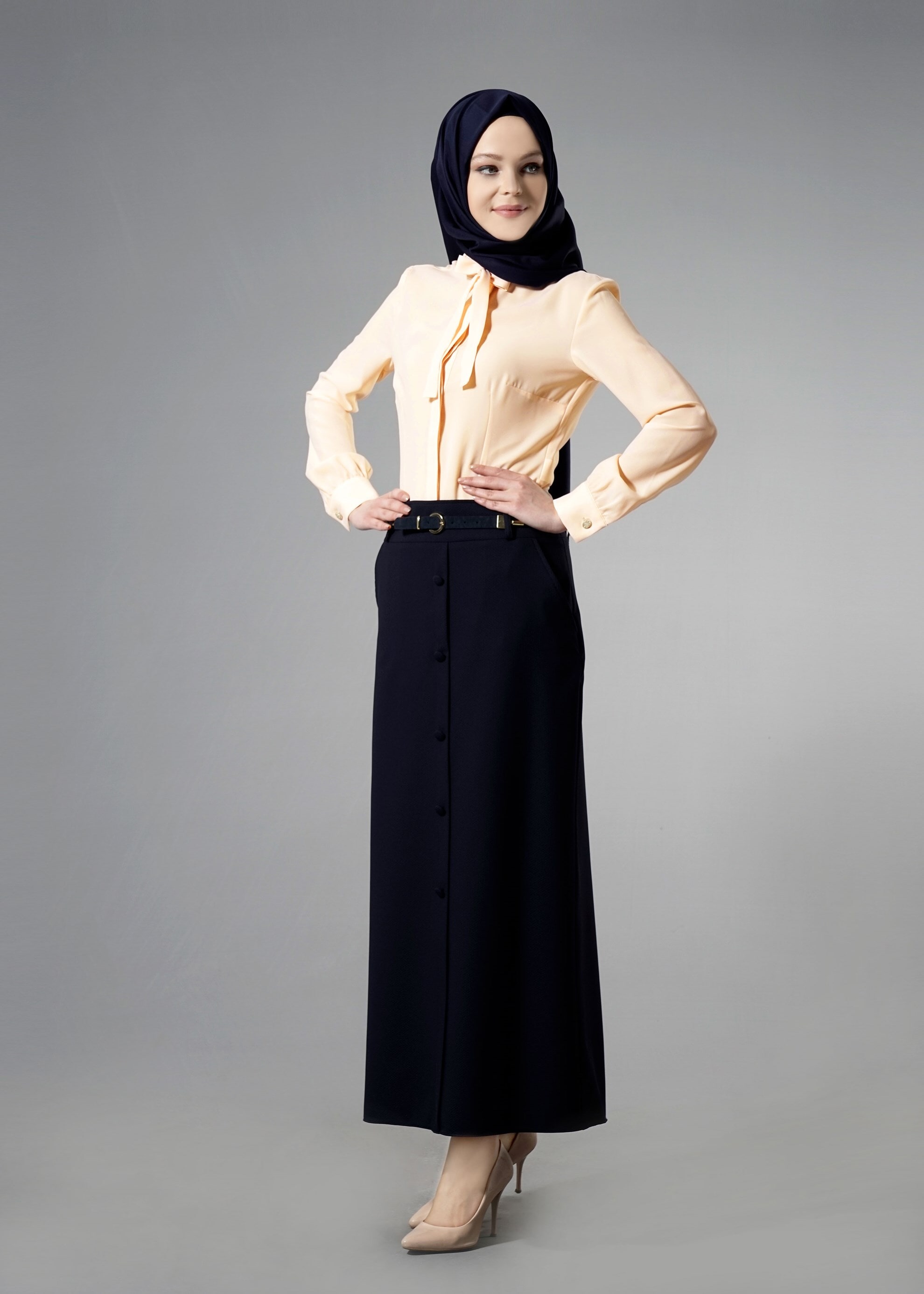 Tesettür giyim PEMBE 4375 Portre Tesettür Bluz 38/46 TEK36