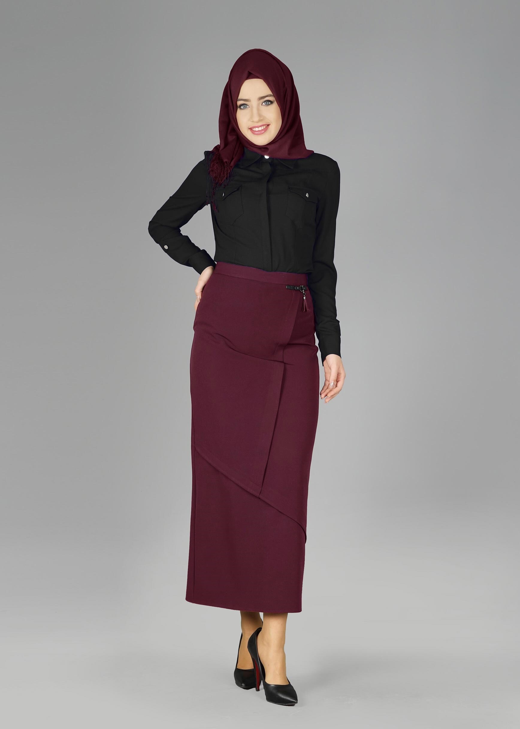 Tesettür giyim SİYAH 4377 NORA BLUZ 38/46 TEK40