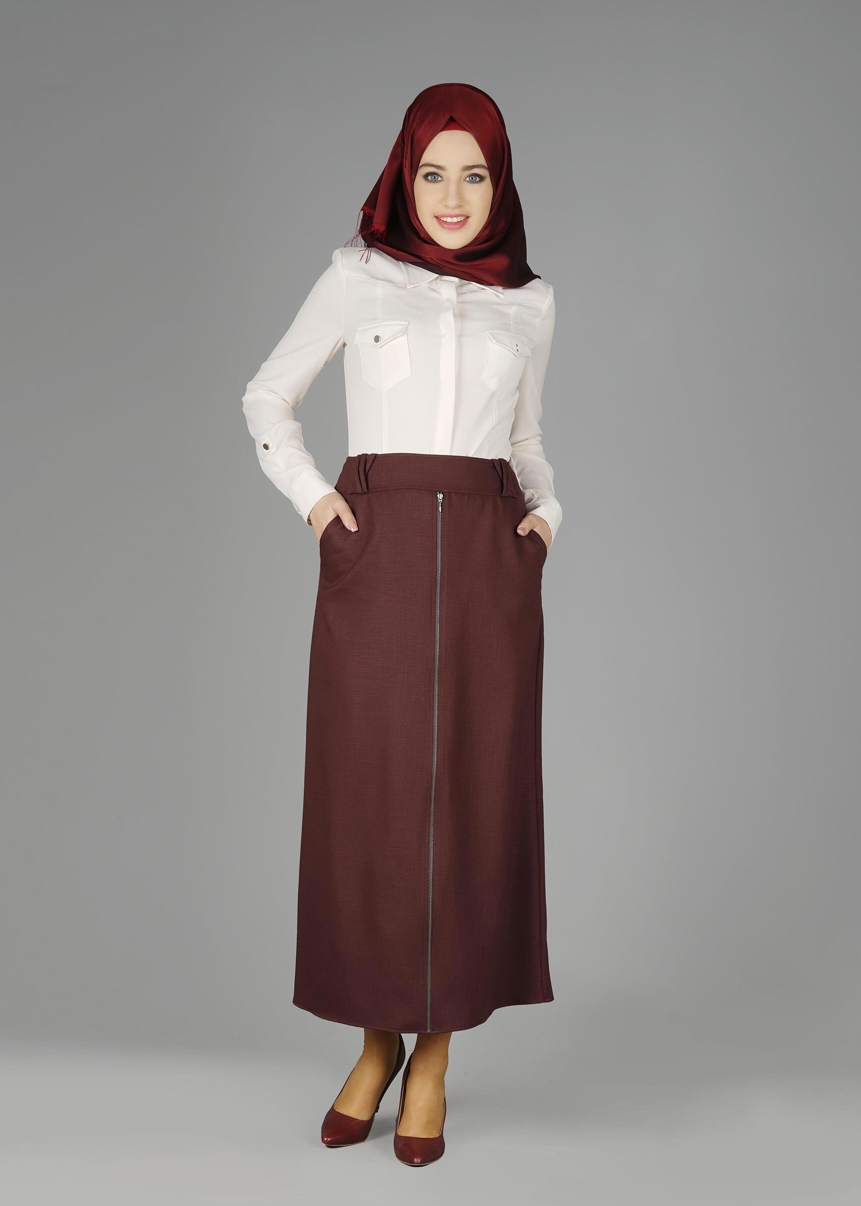 Tesettür giyim BEYAZ 4377 NORA BLUZ 38/46 TEK40