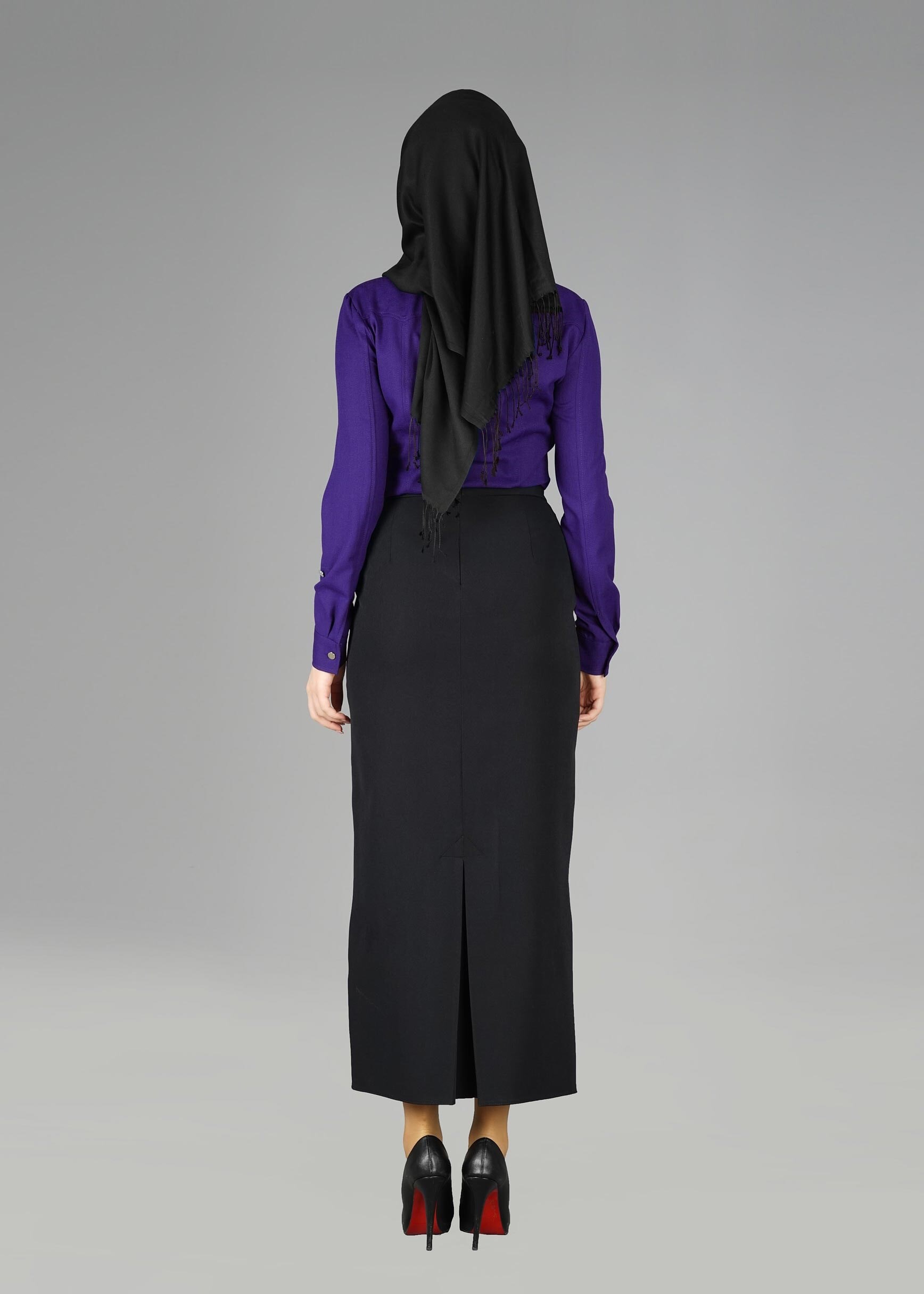 Tesettür giyim LACİVERT 4377 NORA BLUZ 38/46 TEK40