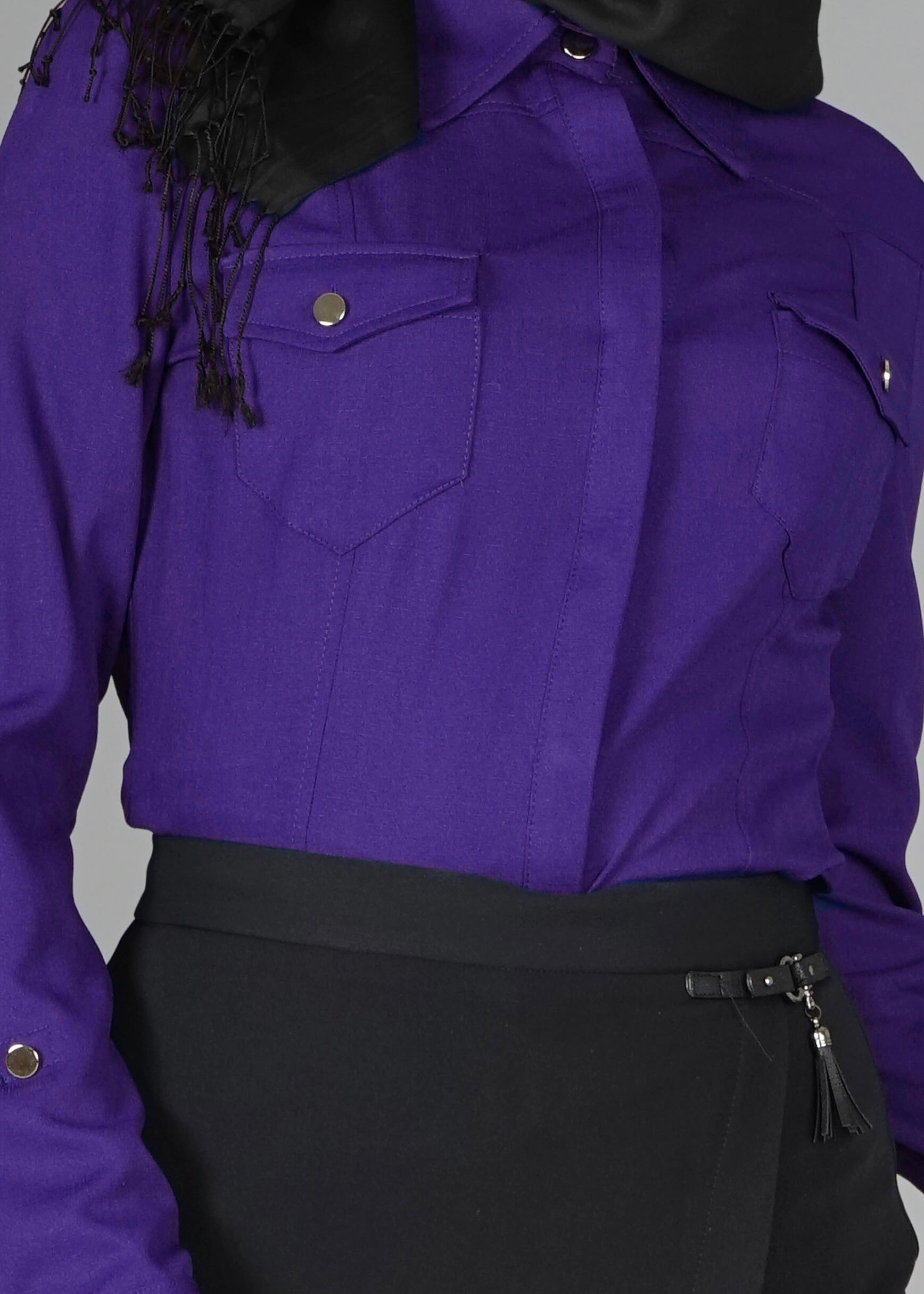 Tesettür giyim LACİVERT 4377 NORA BLUZ 38/46 TEK40