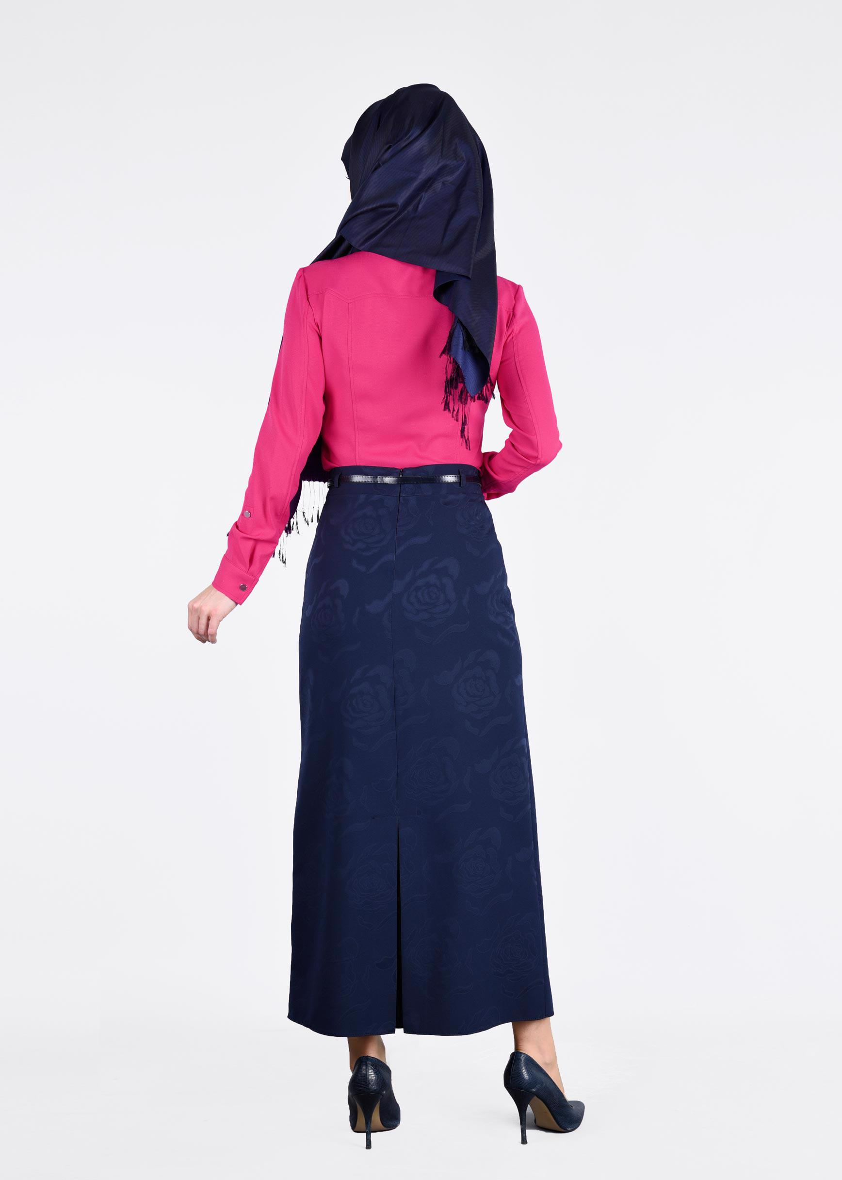 Tesettür giyim FUŞYA 4377 NORA BLUZ 38/46 TEK40