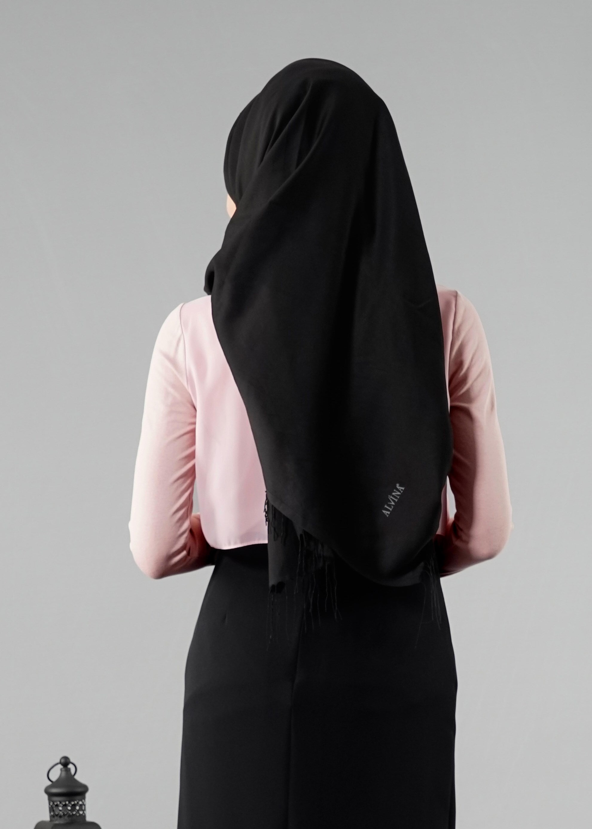 Tesettür giyim PUDRA TÜL DETAYLI BLUZ 4399