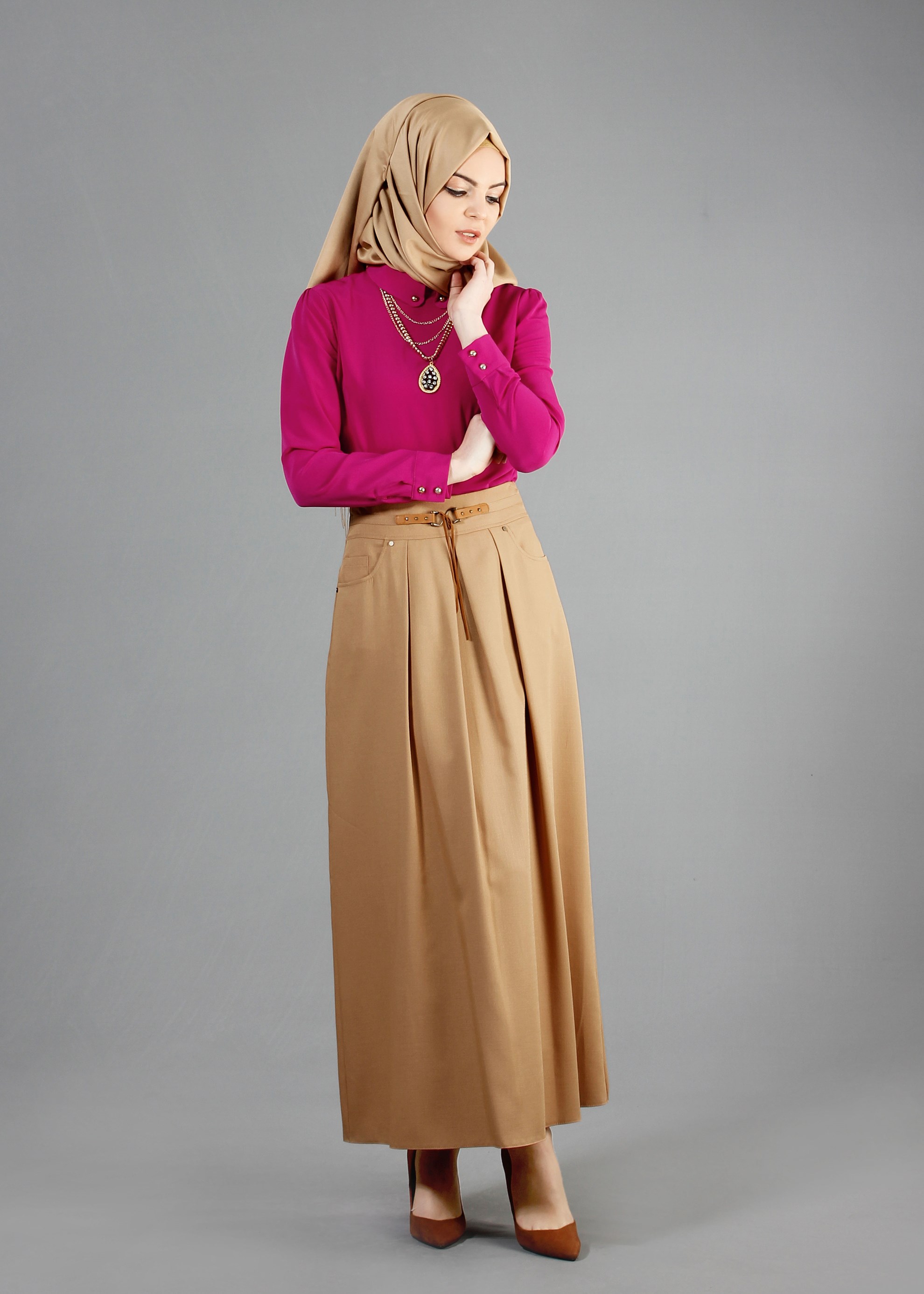 Tesettür giyim FUŞYA 4410 Criss Tesettür Bluz 38/46