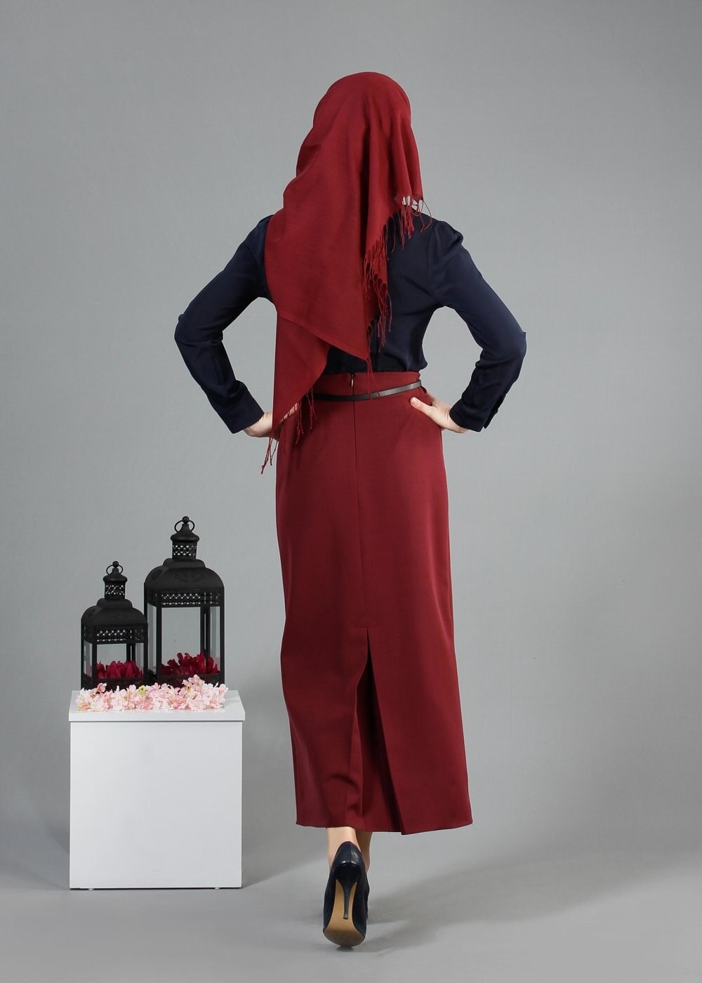 Tesettür giyim LACİVERT 4410 Criss Tesettür Bluz 38/46