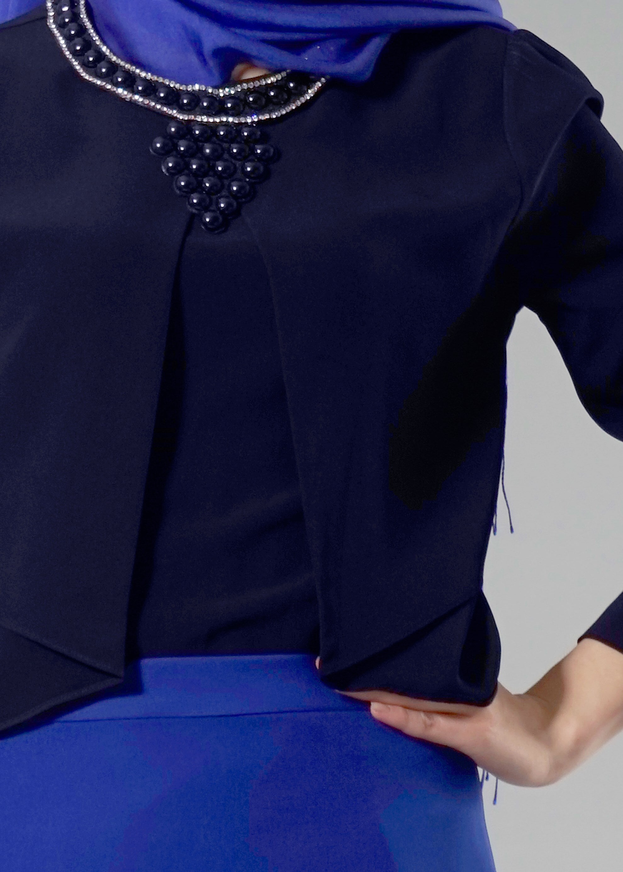 Tesettür giyim LACİVERT 4429 Criss Tesettür Bluz 38/44