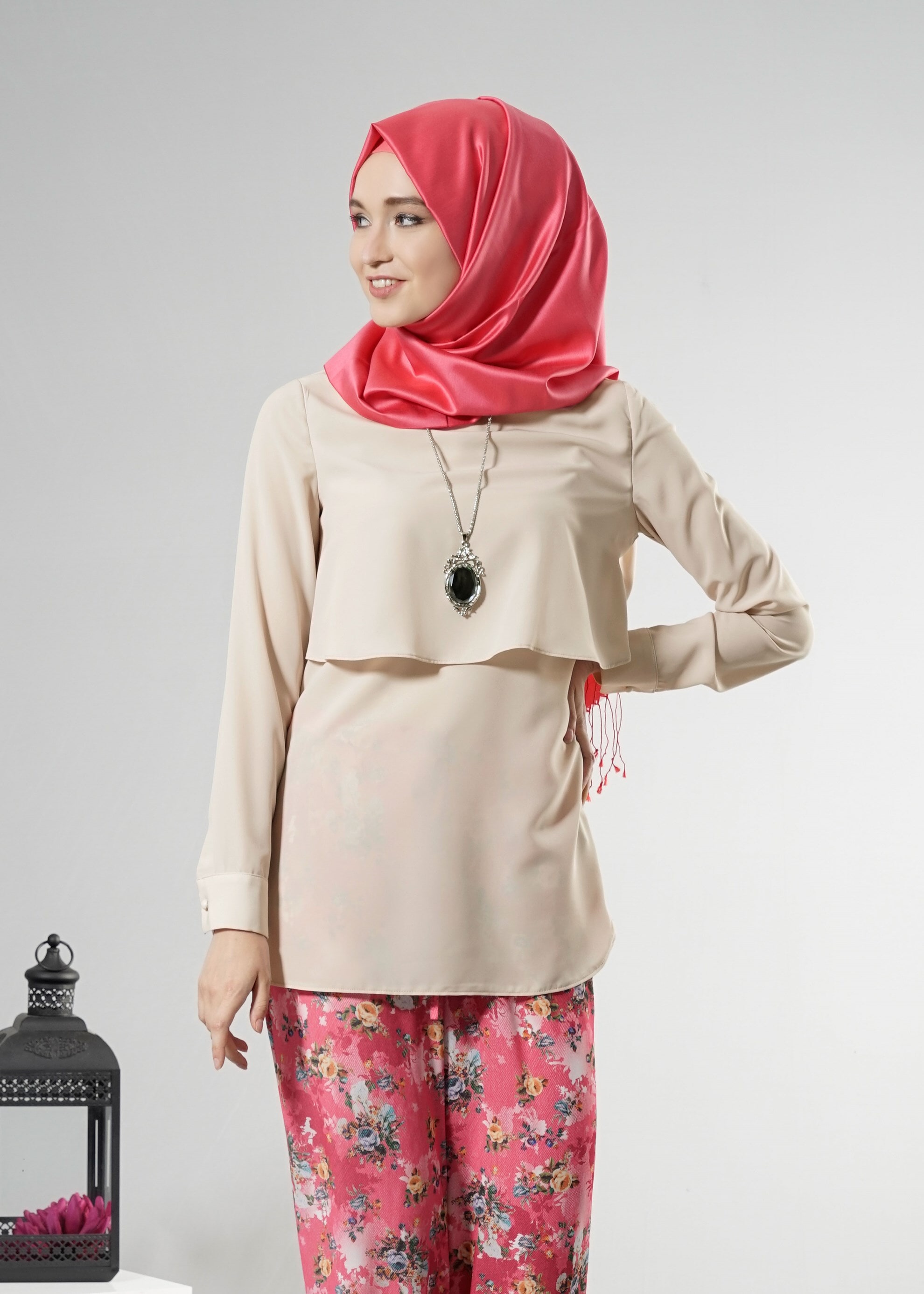 Tesettür giyim BEJ 4443 New Loren Tesettür Bluz 36/44(38) TEK40