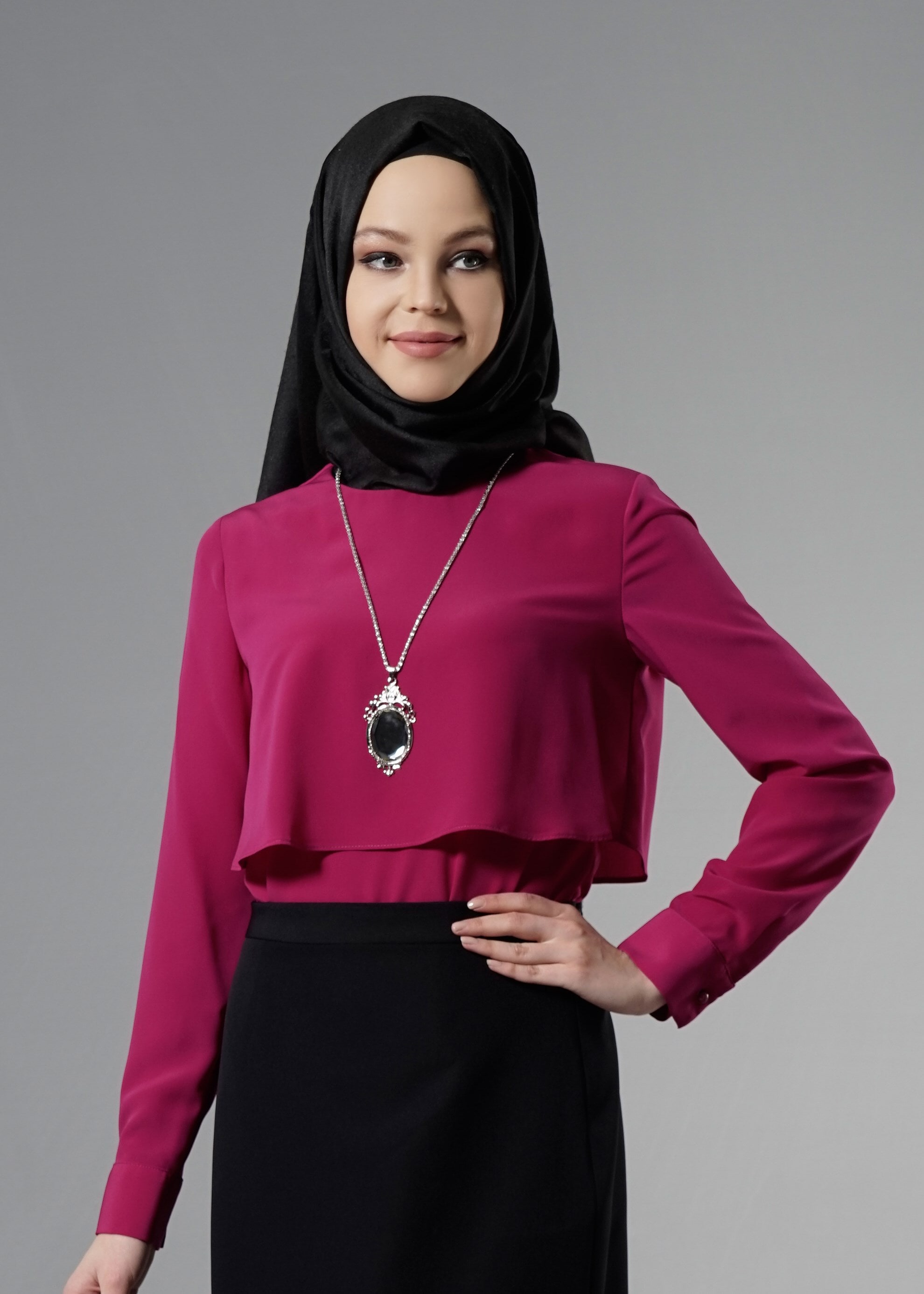 Tesettür giyim MÜRDÜM 4443 New Loren Tesettür Bluz 36/44(38) TEK40