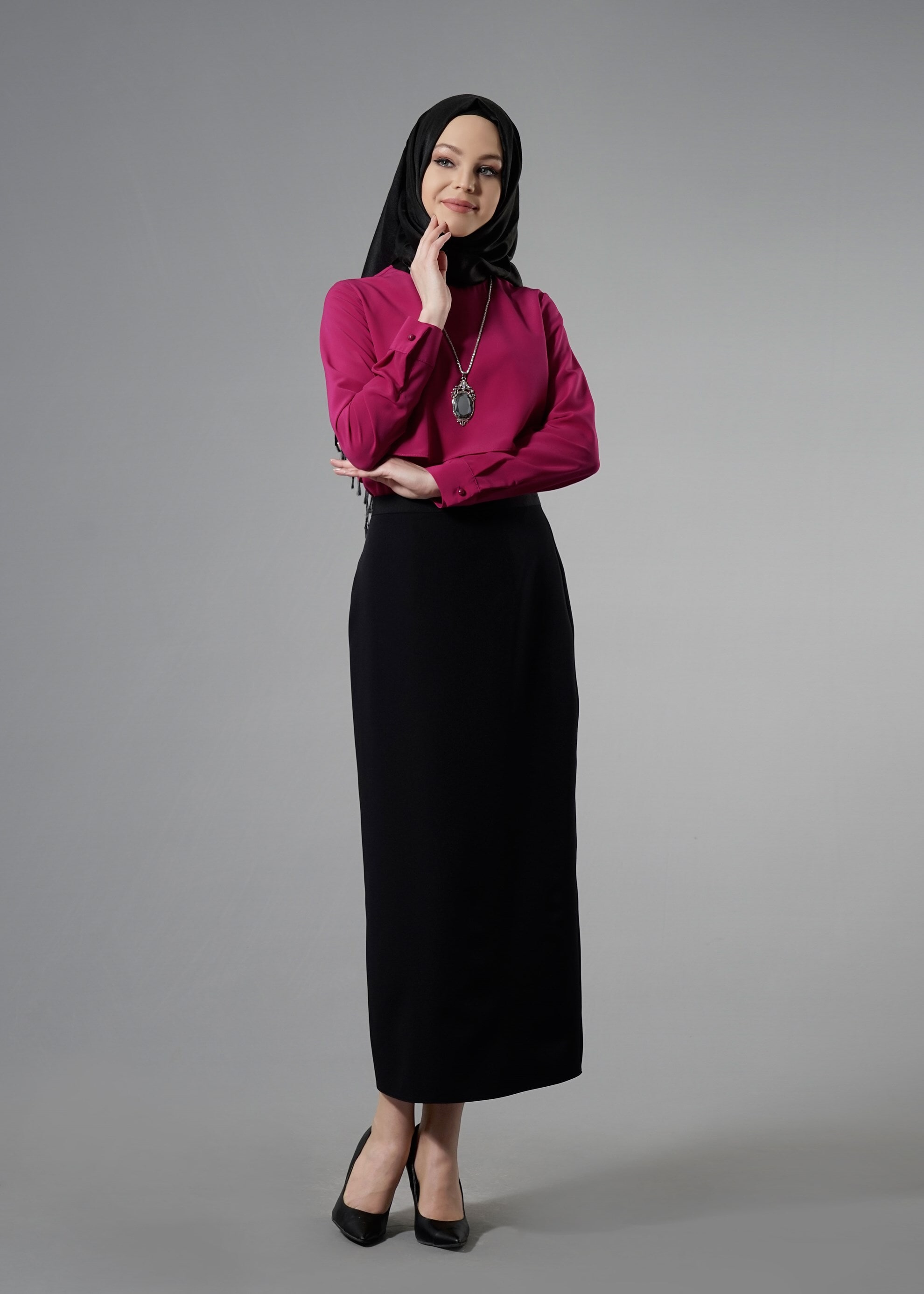 Tesettür giyim MÜRDÜM 4443 New Loren Tesettür Bluz 36/44(38) TEK40