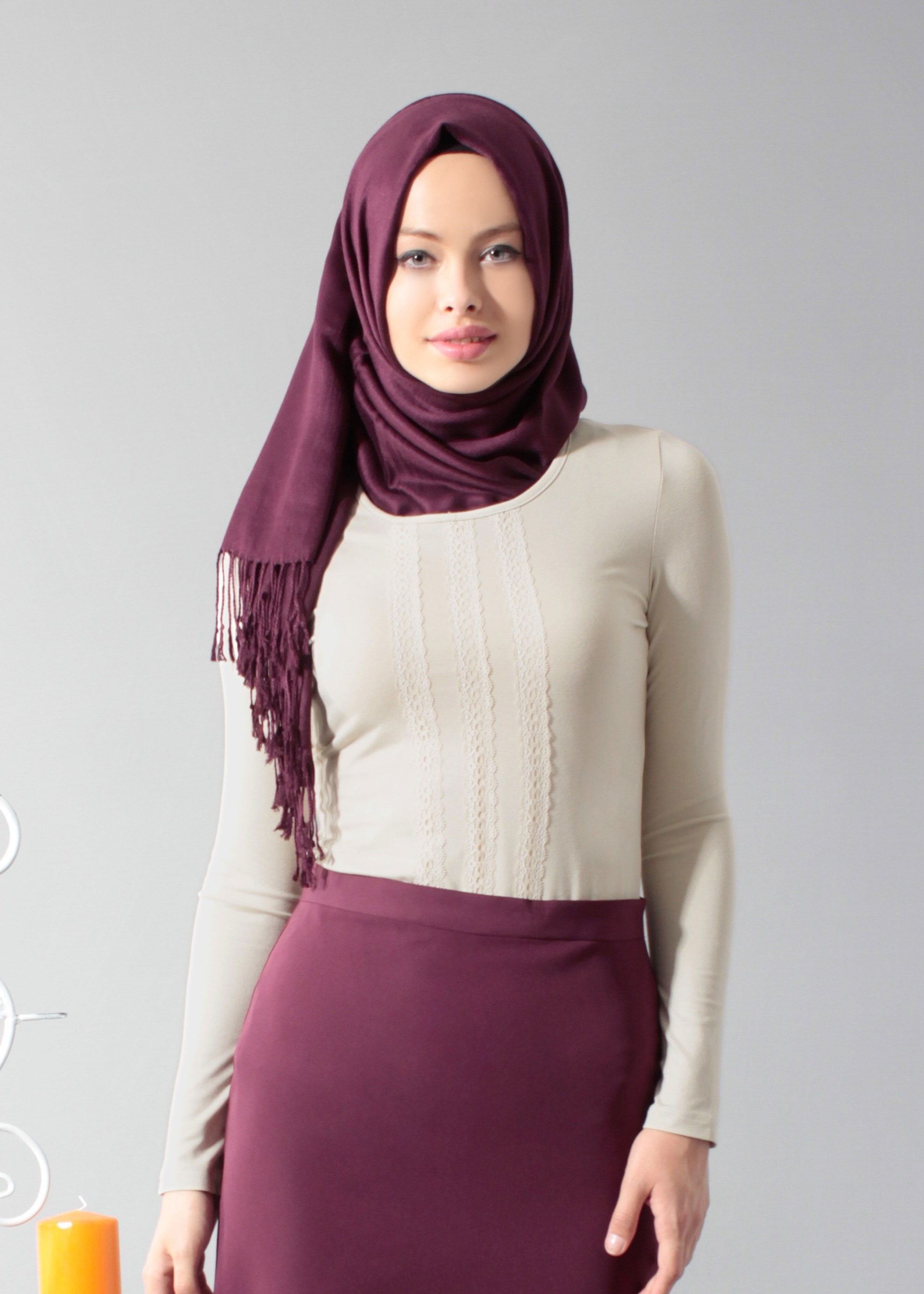 Tesettür giyim BEJ 4563 New Viscon Lycra Bluz 38/46