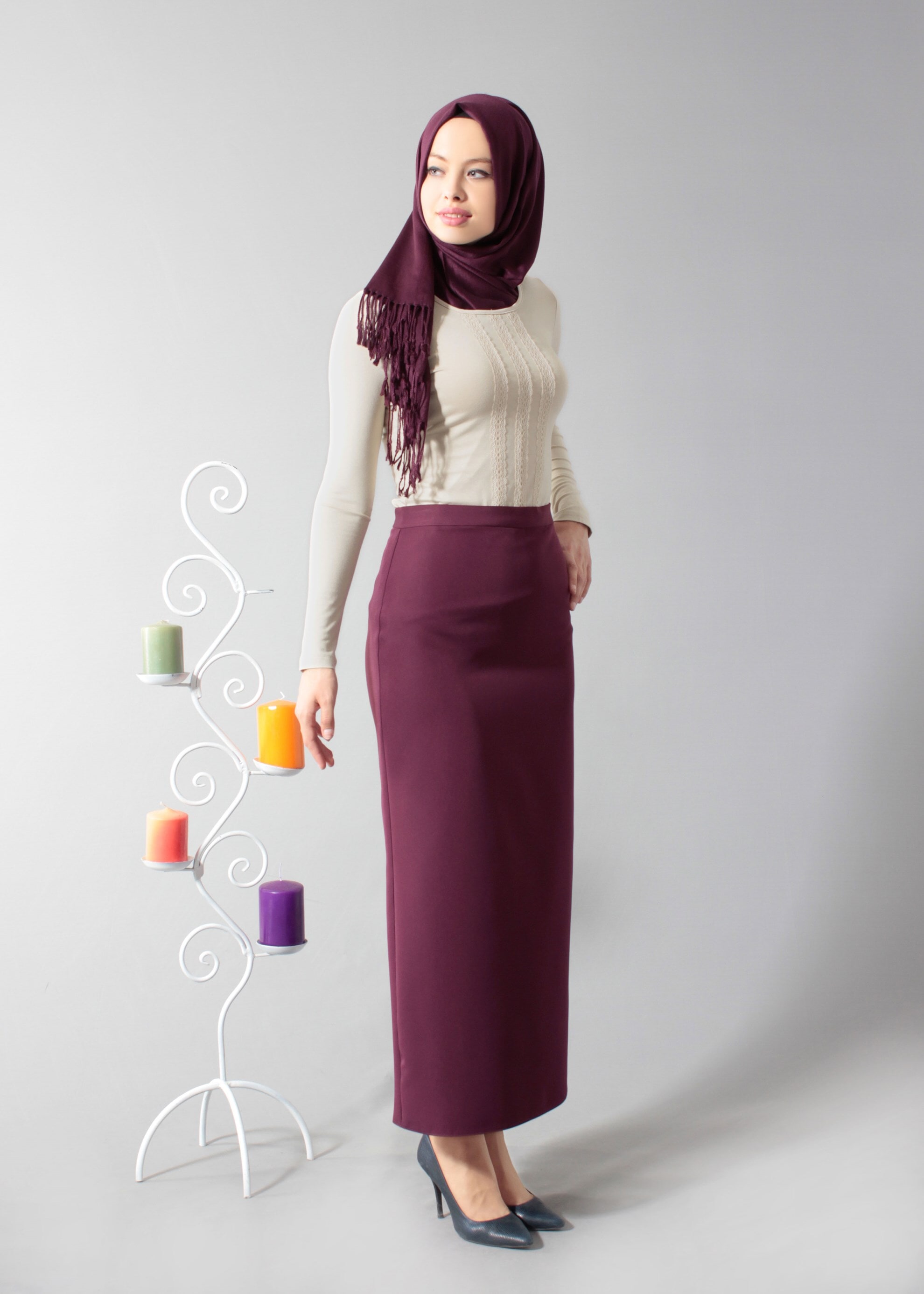 Tesettür giyim BEJ 4563 New Viscon Lycra Bluz 38/46