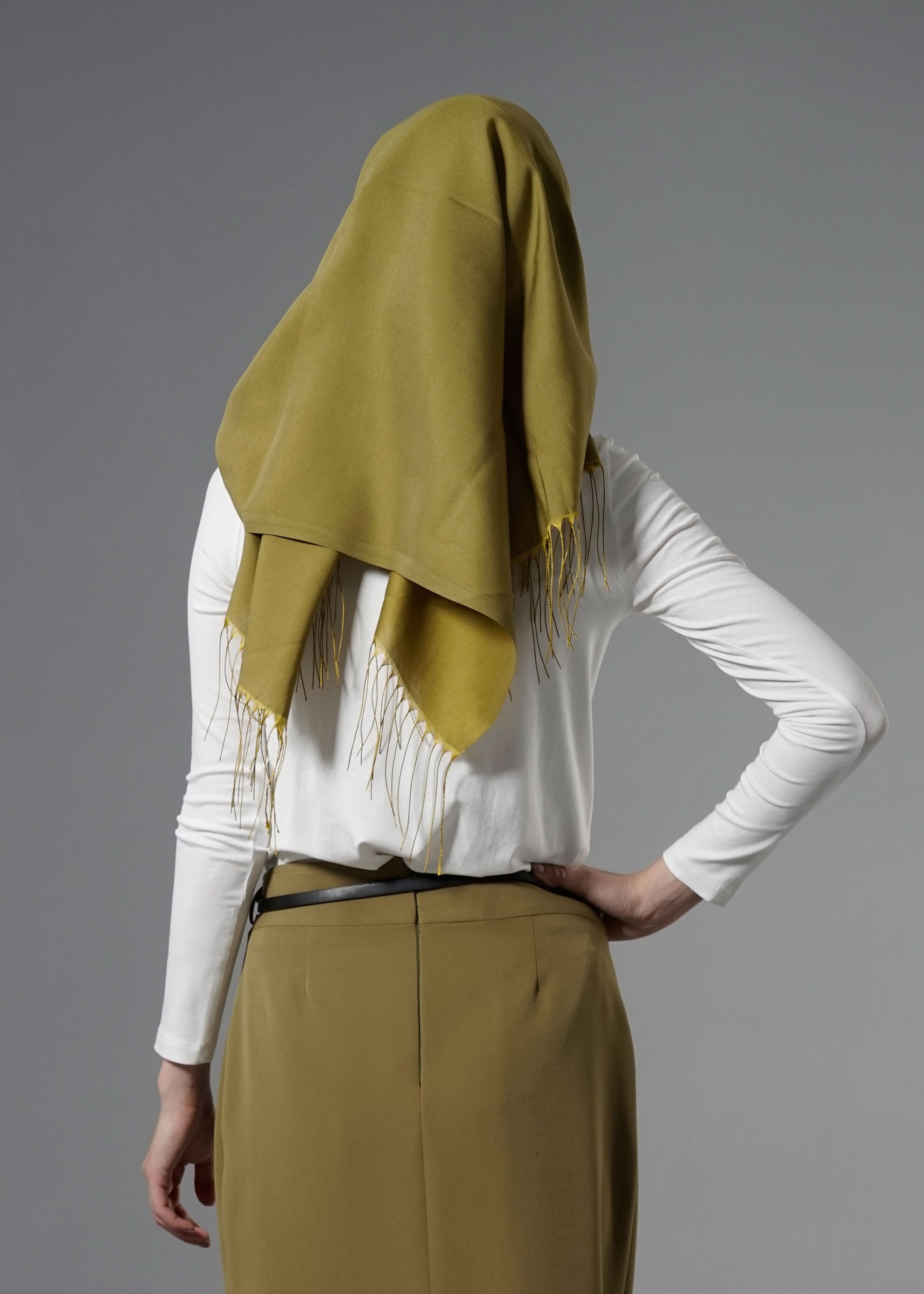 Tesettür giyim BEYAZ 4565 New Viscon Lycra Tesettür Bluz 38/46