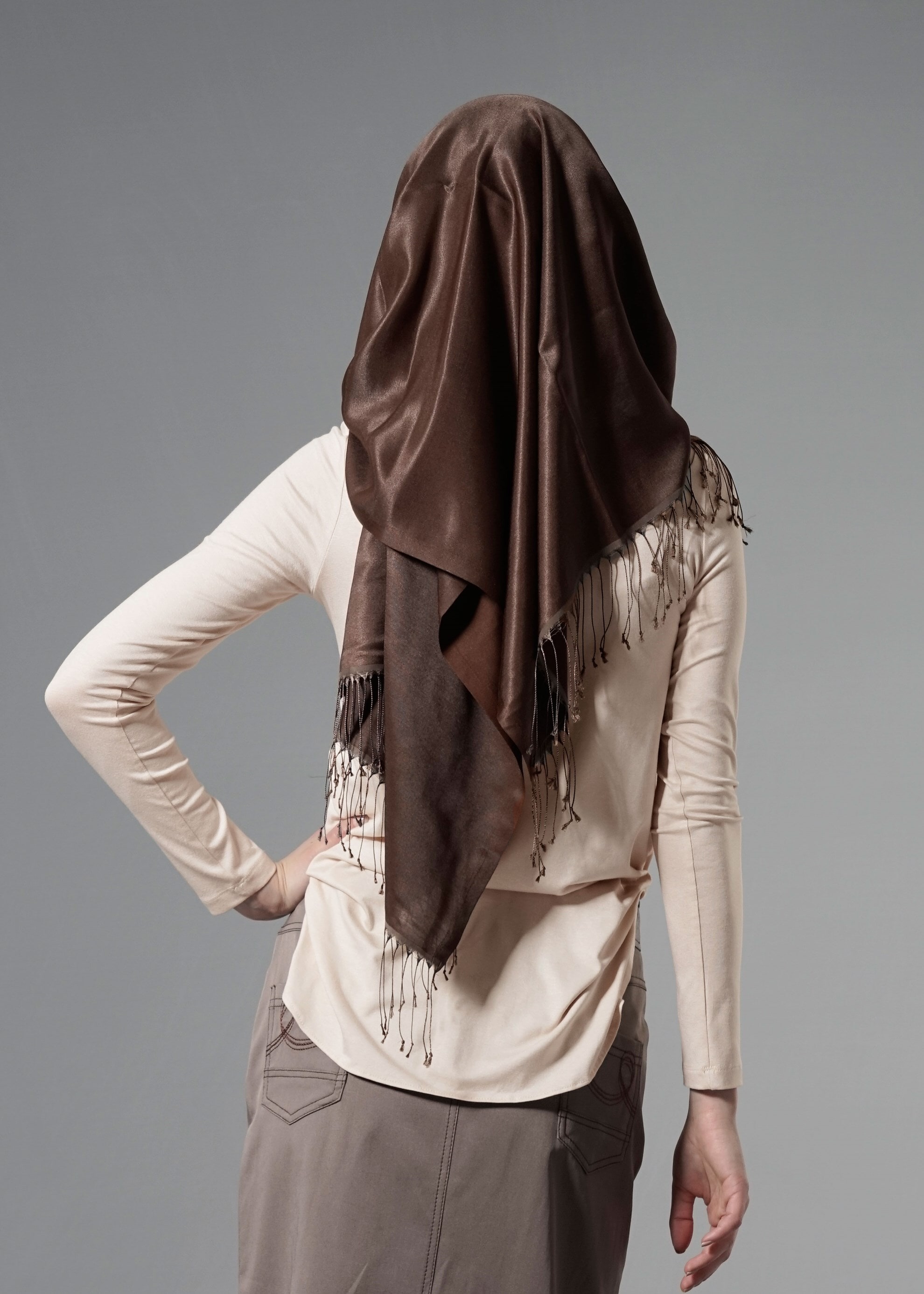 Tesettür giyim EKRU 4565 New Viscon Lycra Tesettür Bluz 38/46