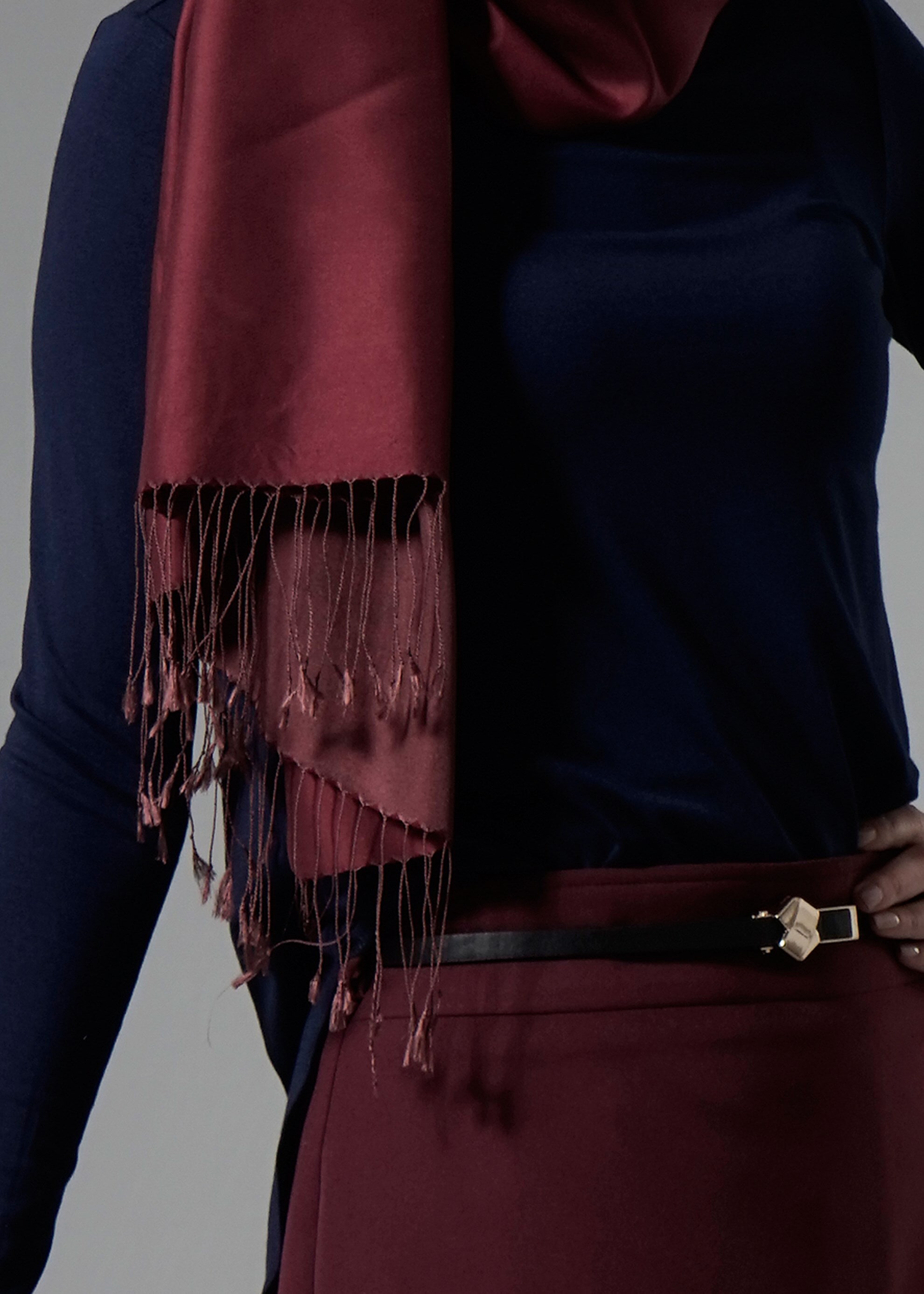 Tesettür giyim LACİVERT 4565 New Viscon Lycra Tesettür Bluz 38/46