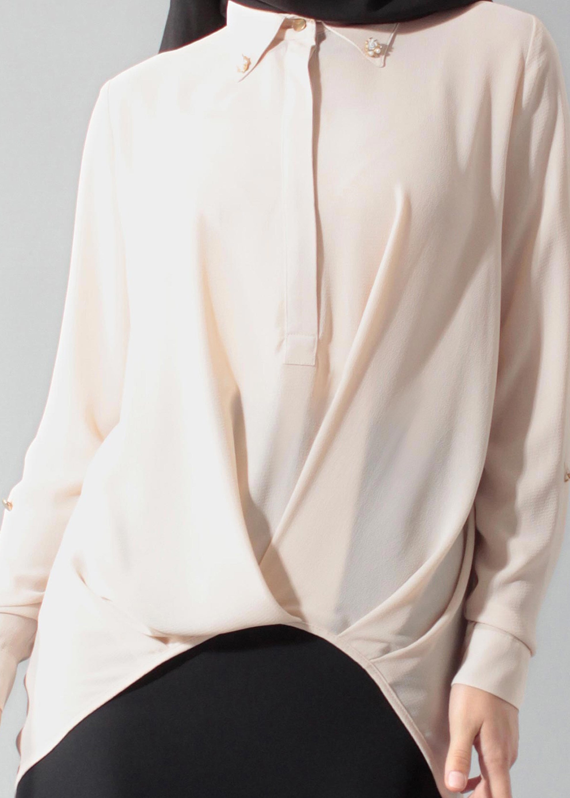 Tesettür giyim BEJ 4607 Lima Tesettür 7536 Bluz 36/44 TEK38