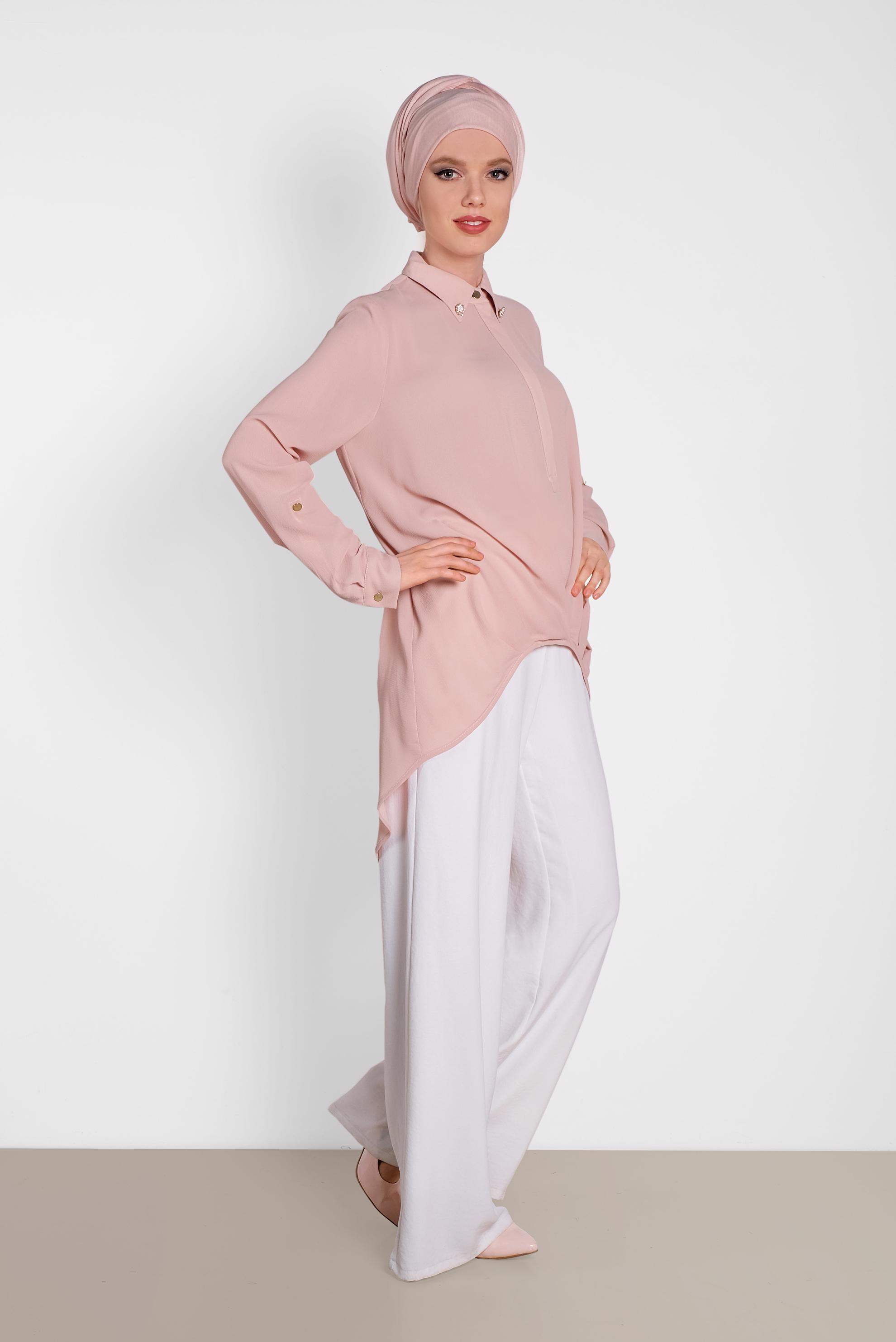 Tesettür giyim PUDRA 4607 Lima Tesettür 7536 Bluz 36/44 TEK38