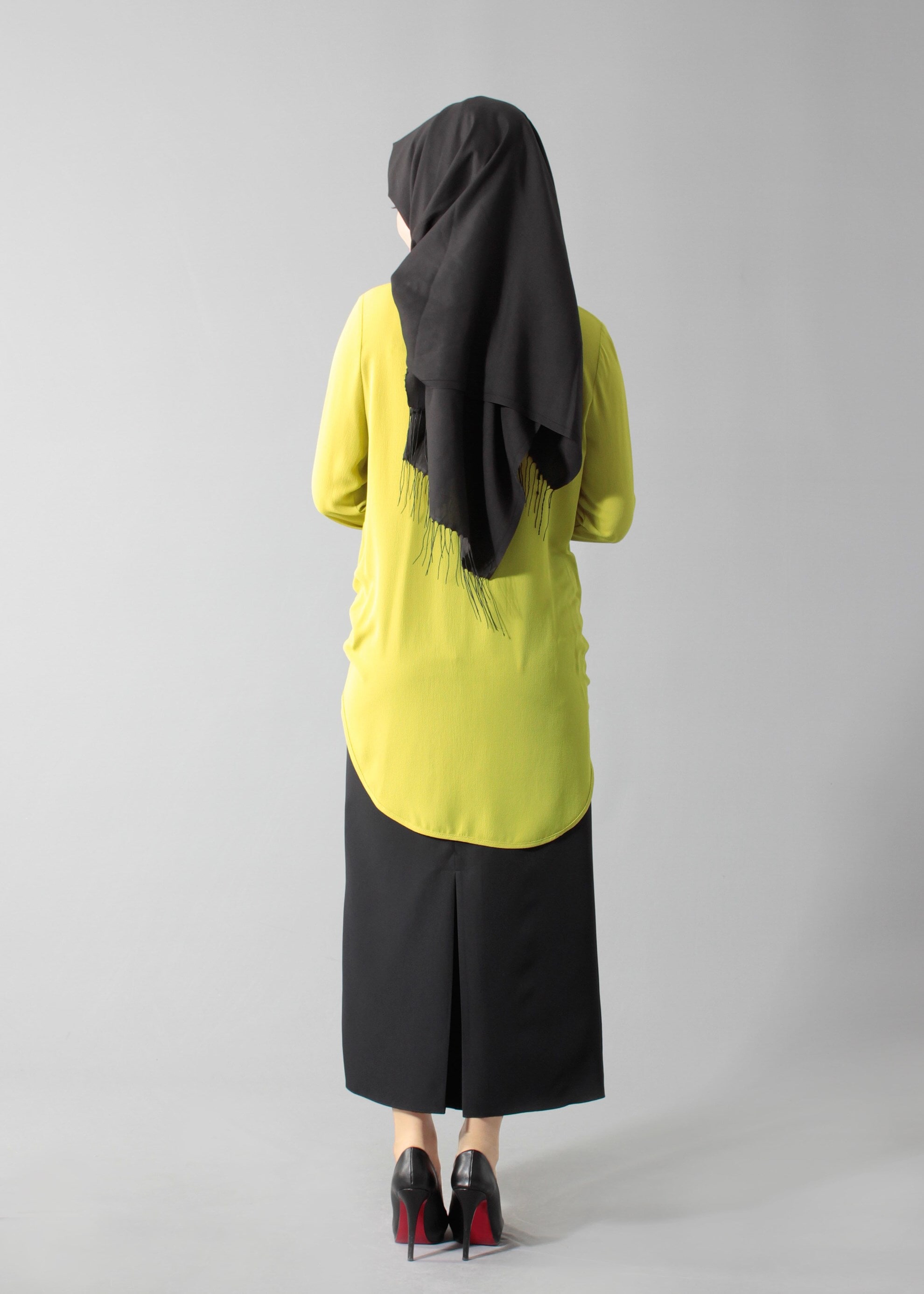 Tesettür giyim YEŞİL 4607 Lima Tesettür 7536 Bluz 36/44 TEK38