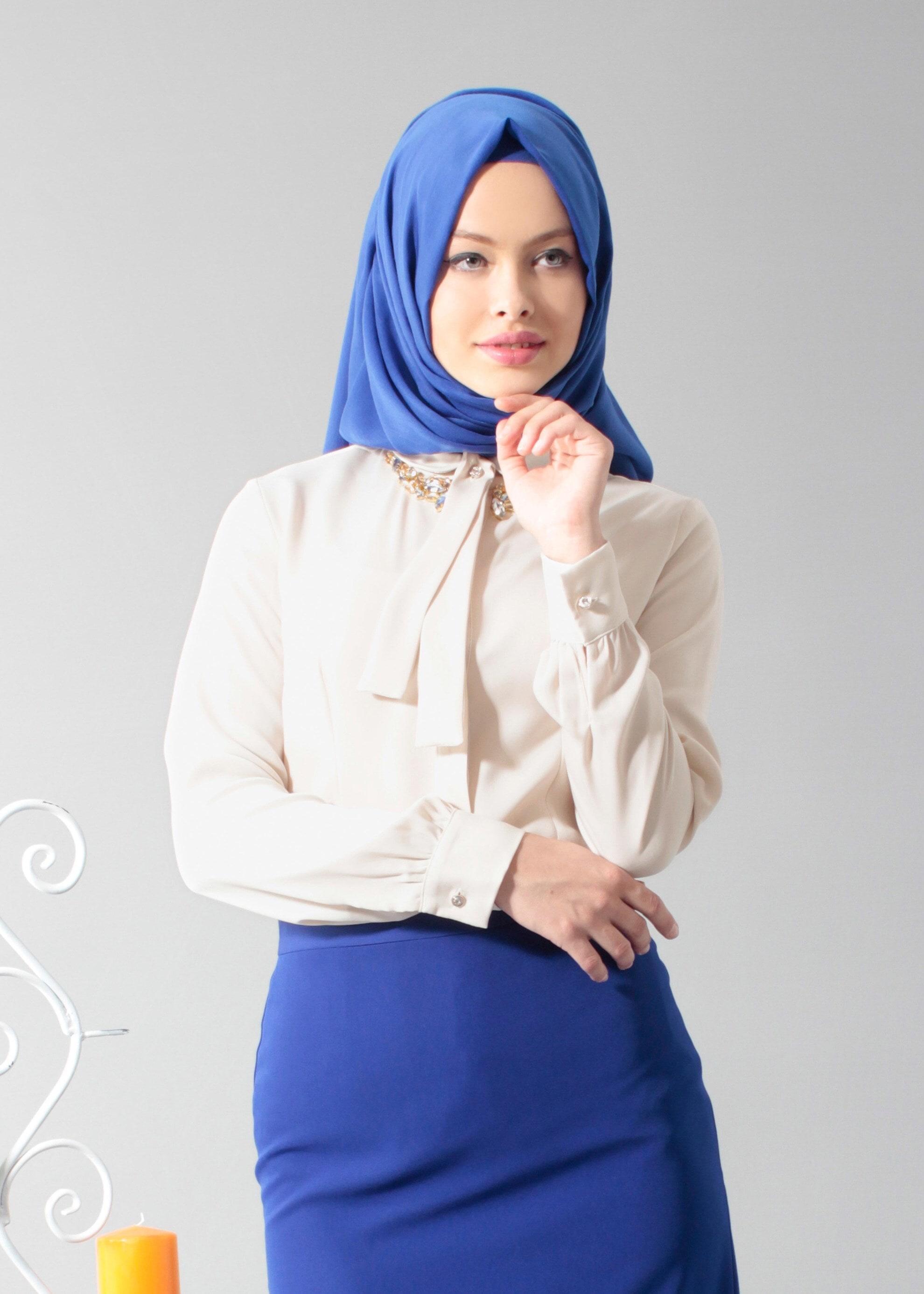 Tesettür giyim BEJ 4608 Soft Tesettür Bluz 38/46 TEK40