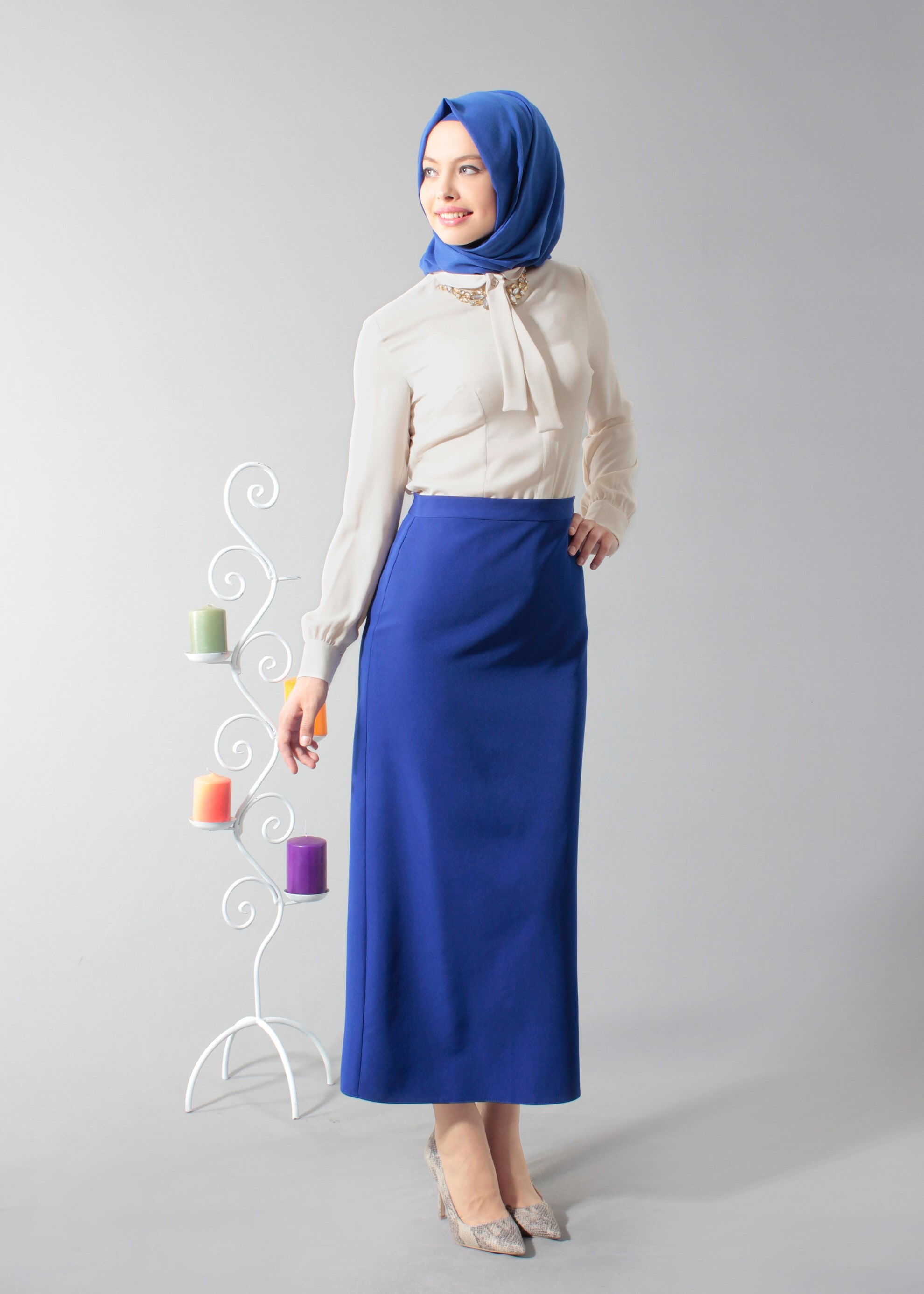 Tesettür giyim BEJ 4608 Soft Tesettür Bluz 38/46 TEK40