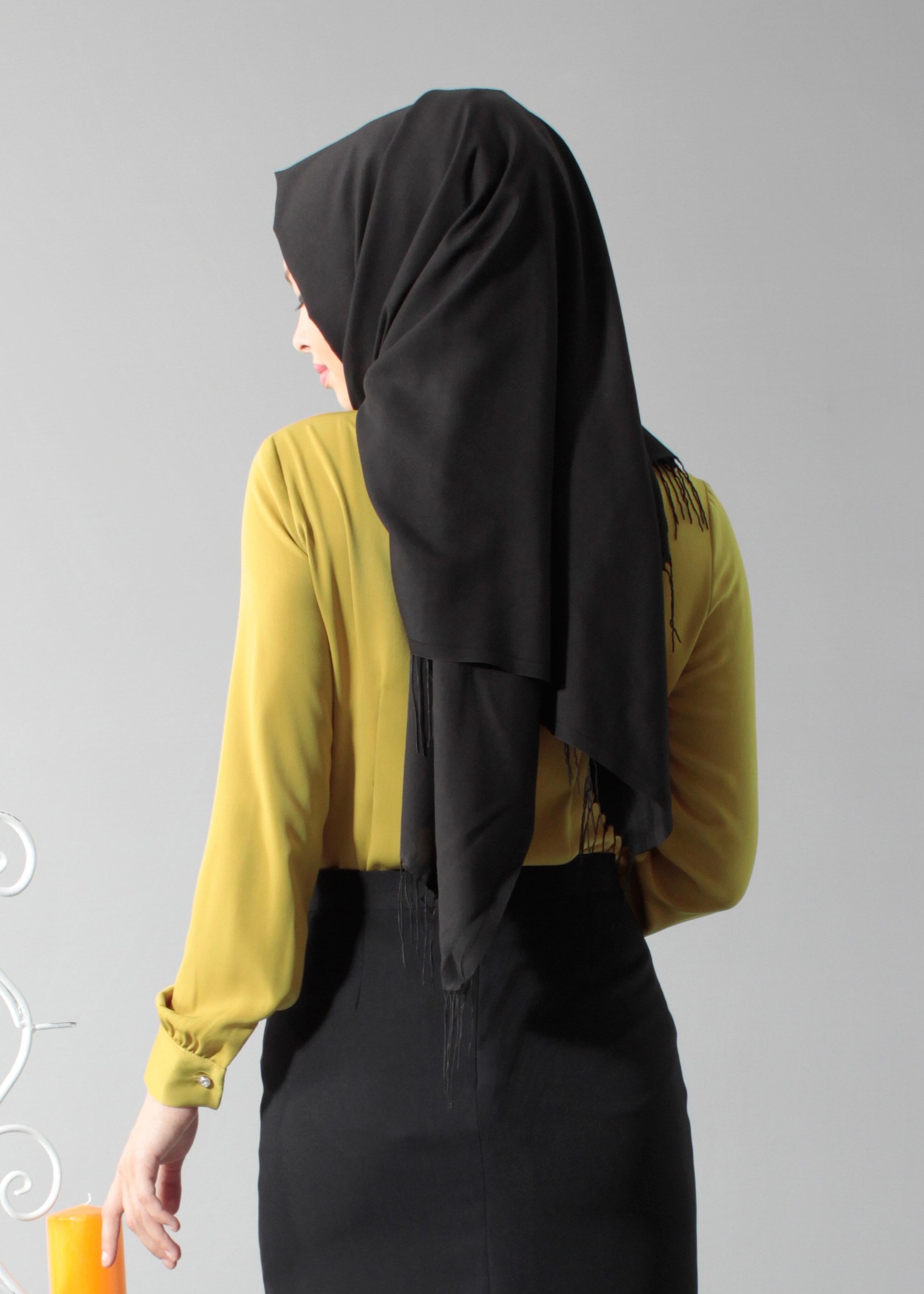 Tesettür giyim YEŞİL 4608 Soft Tesettür Bluz 38/46 TEK40