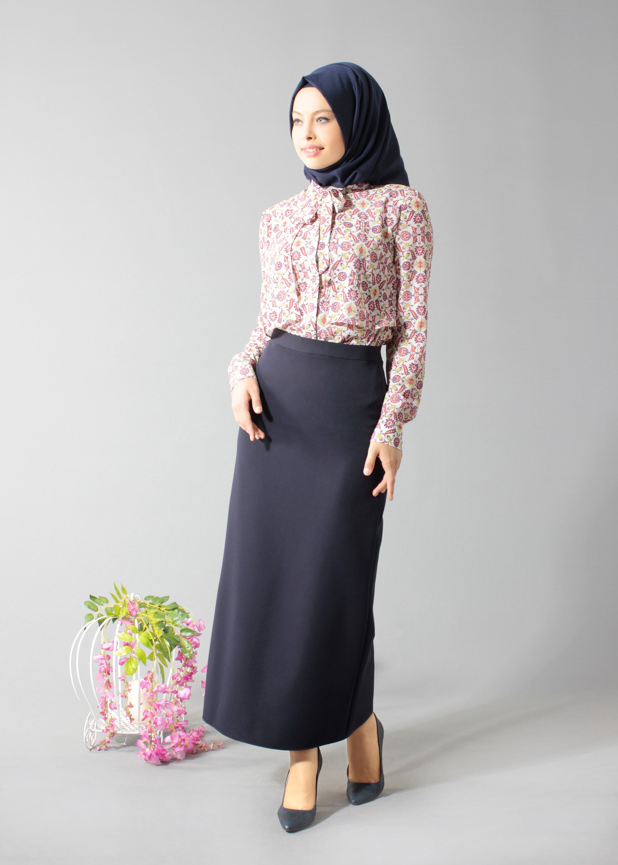 Tesettür giyim MOR 4627 Burble 7946 Tesettür Bluz 38/44 TEK36