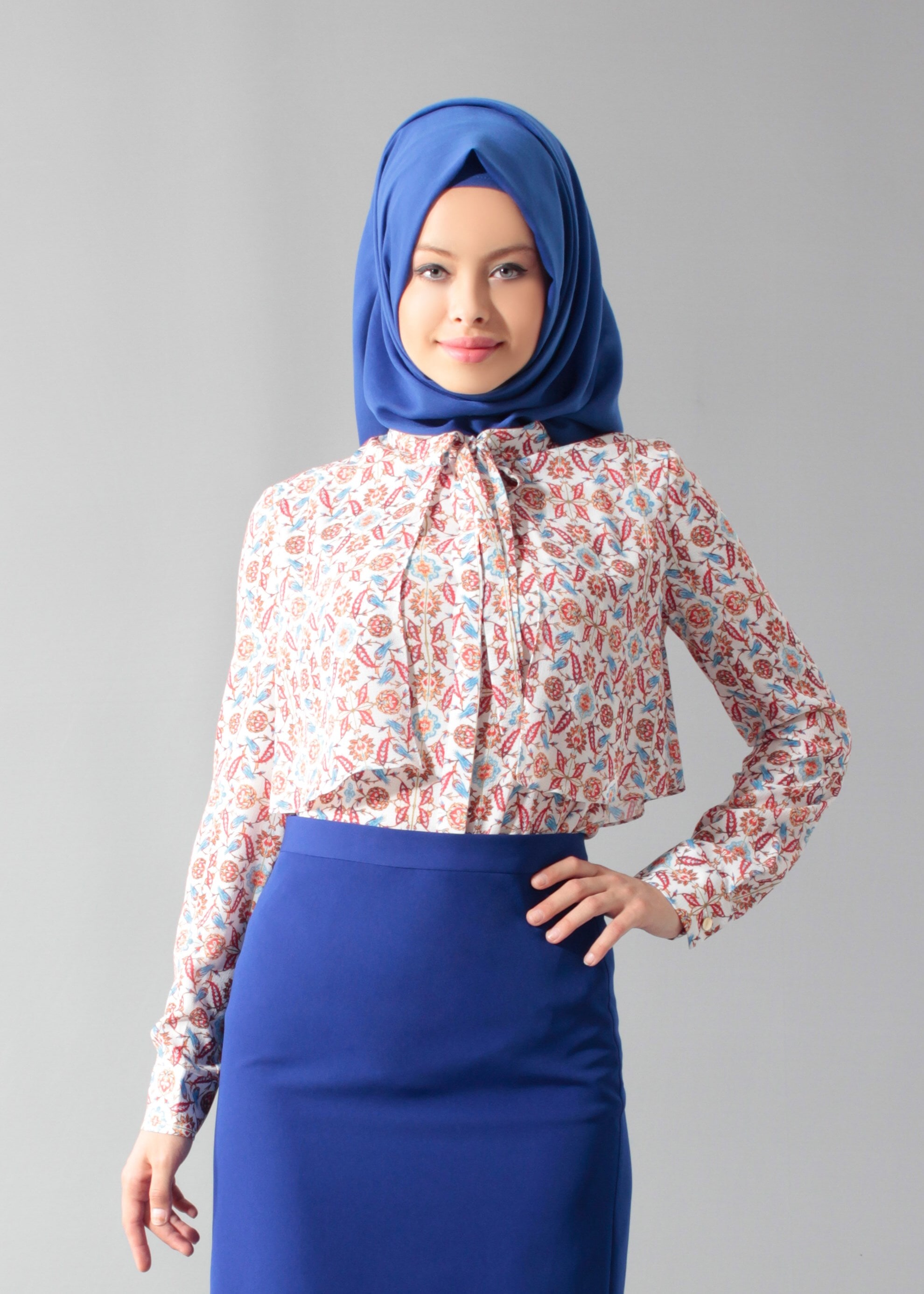 Tesettür giyim TURUNCU 4627 Burble 7946 Tesettür Bluz 38/44 TEK36