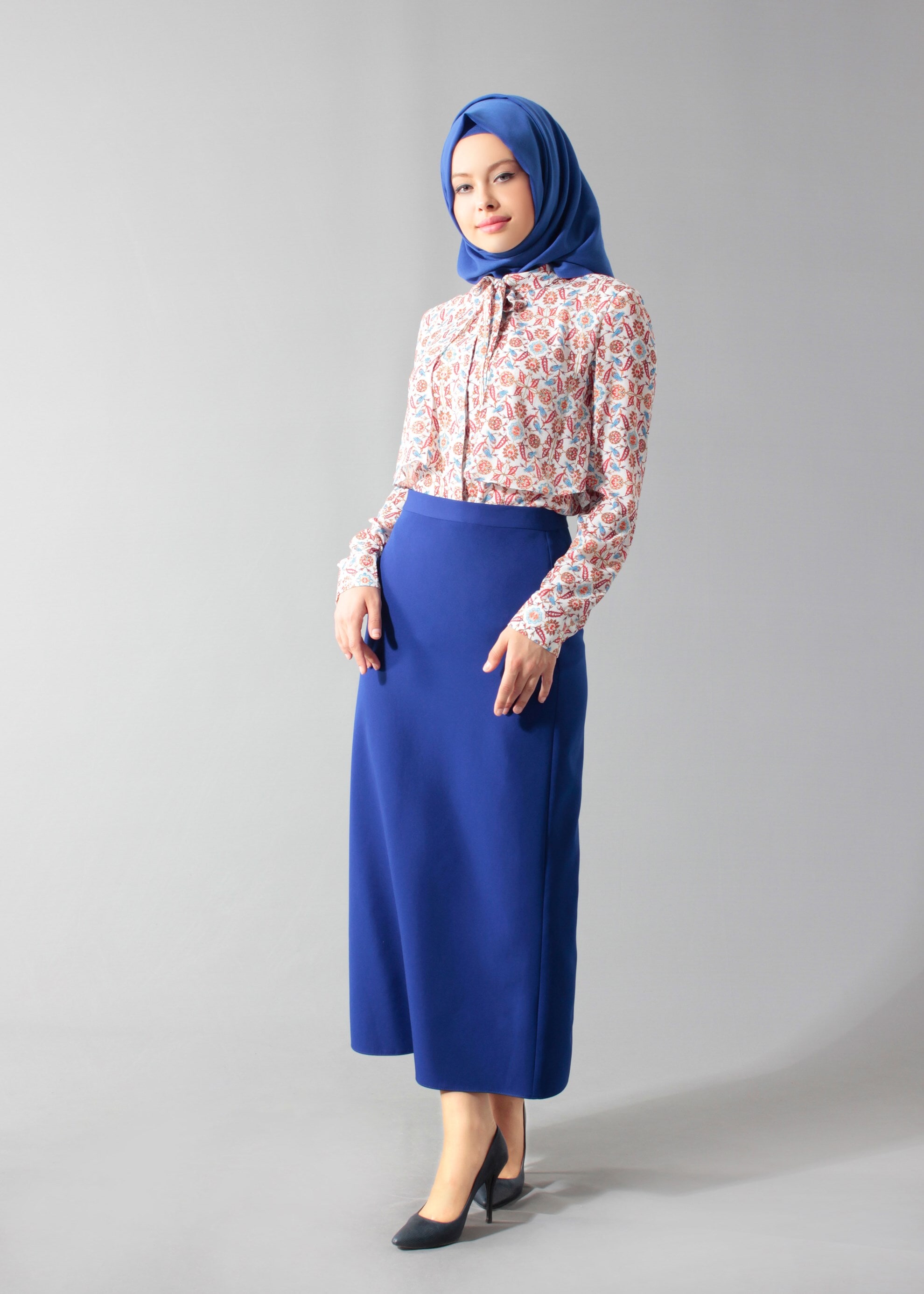 Tesettür giyim TURUNCU 4627 Burble 7946 Tesettür Bluz 38/44 TEK36