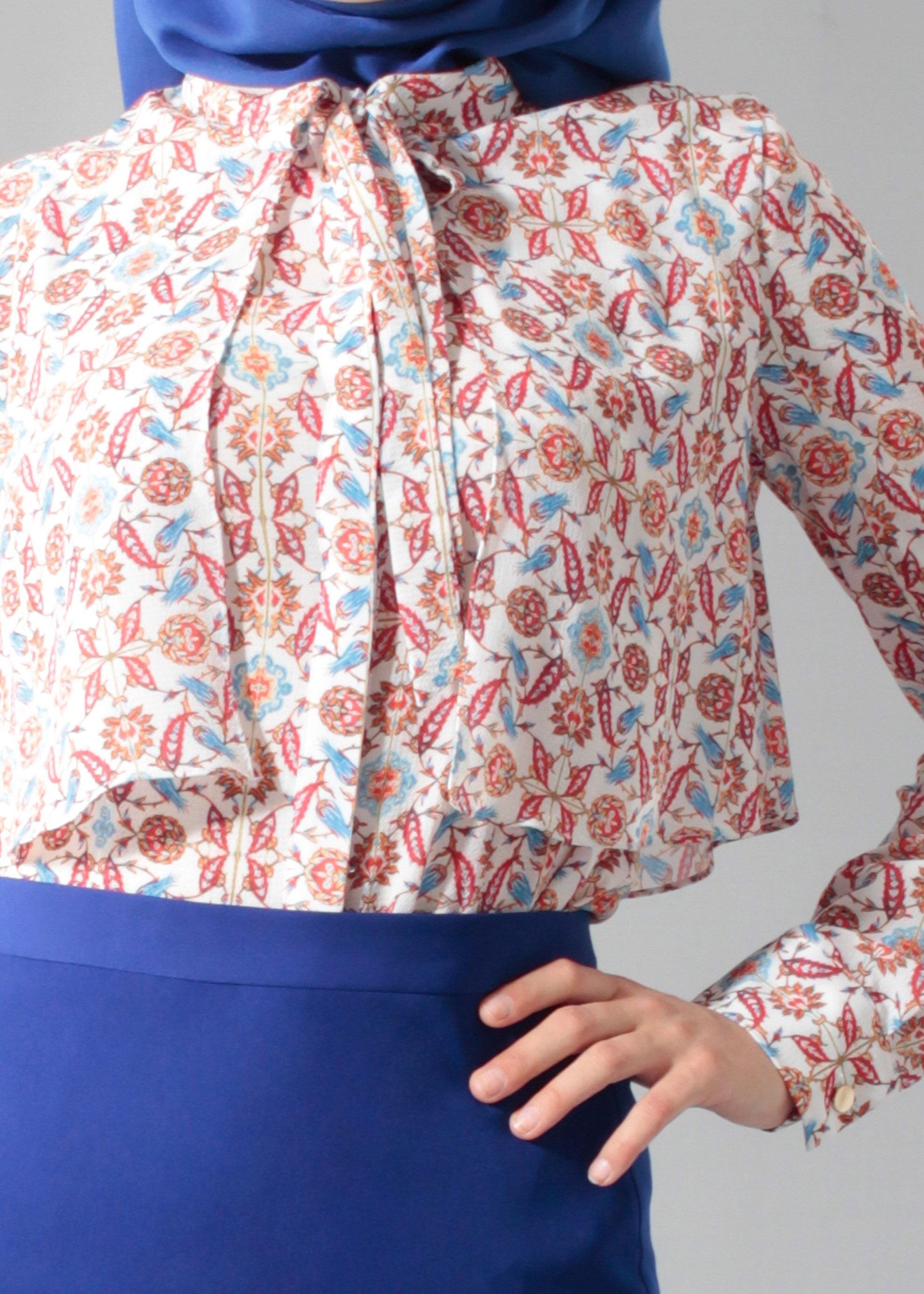 Tesettür giyim TURUNCU 4627 Burble 7946 Tesettür Bluz 38/44 TEK36