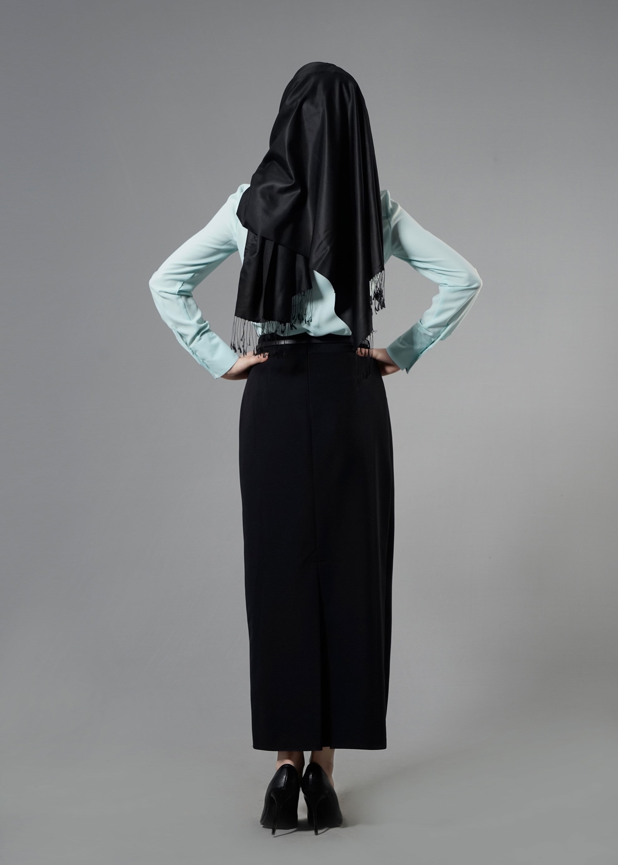 Tesettür giyim MAVİ 4374-1 Portre Tesettür Bluz 38/46 TEK40